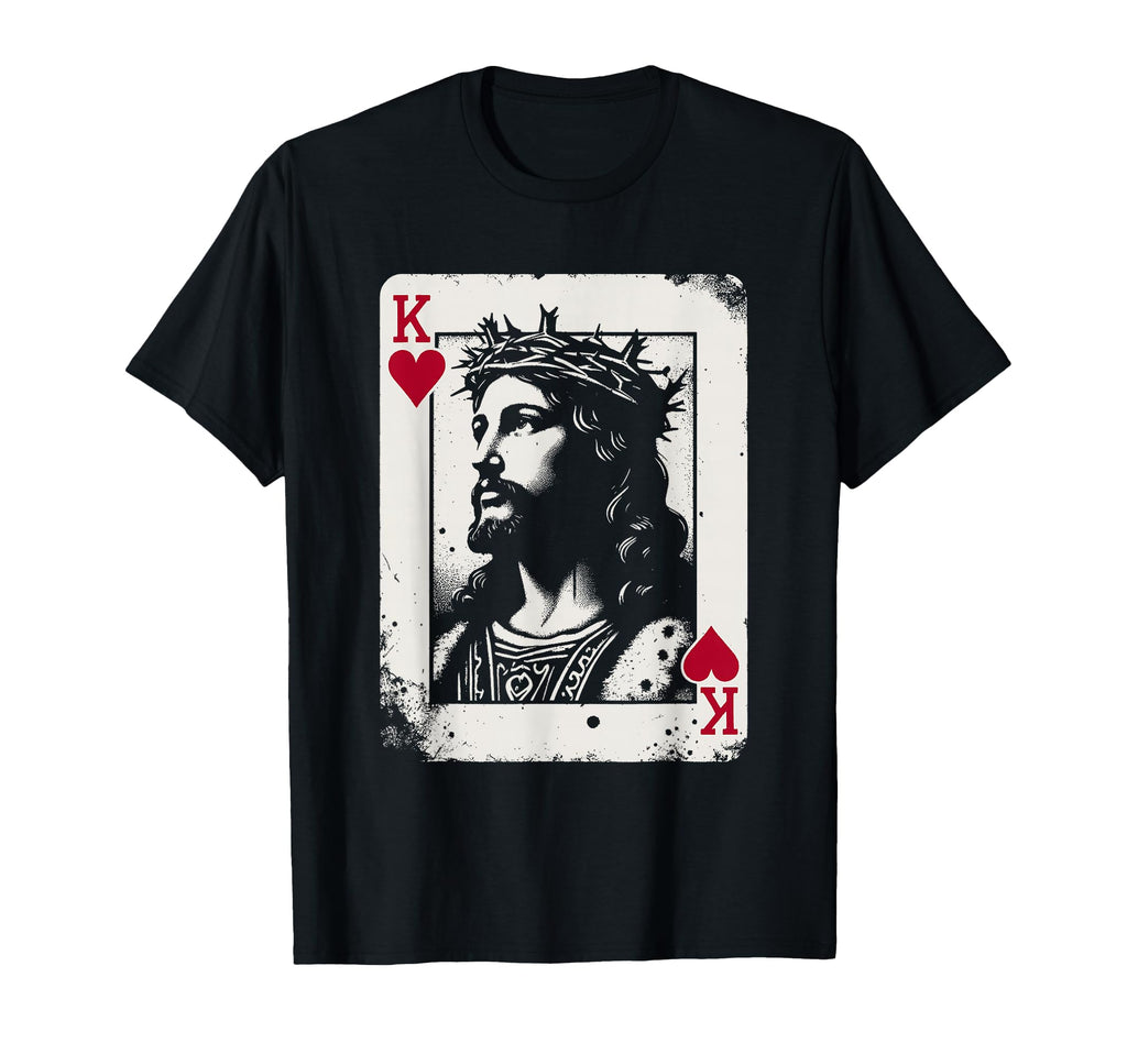 Jesus King Hearts Religious Card Game T-Shirt - Fun Novelty Design Unisex - T-Shirt, Sweatshirt, Hoodie