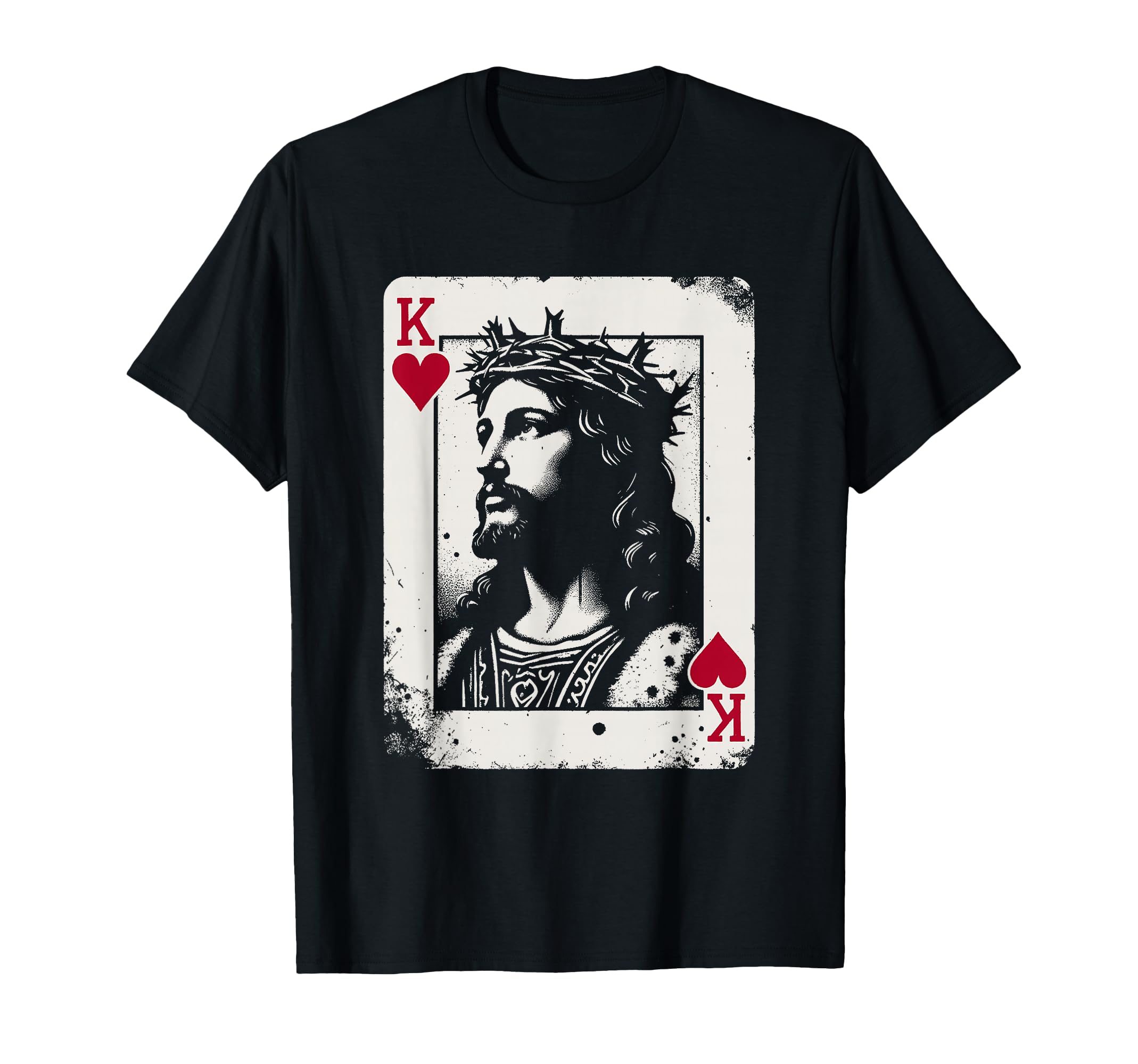 Jesus King Hearts Religious Card Game T-Shirt - Fun Novelty Design Unisex - T-Shirt, Sweatshirt, Hoodie