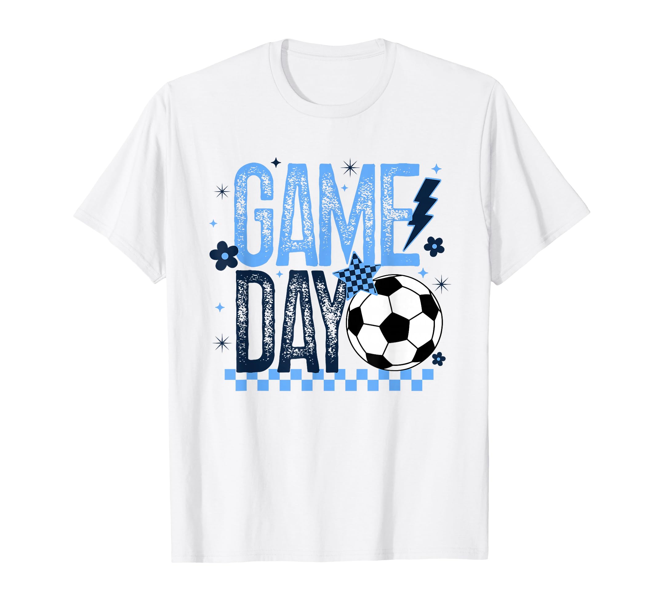 Game Day Soccer Season Light Blue T-Shirt - Aesthetic Graphic Men Women - T-Shirt, Sweatshirt, Hoodie