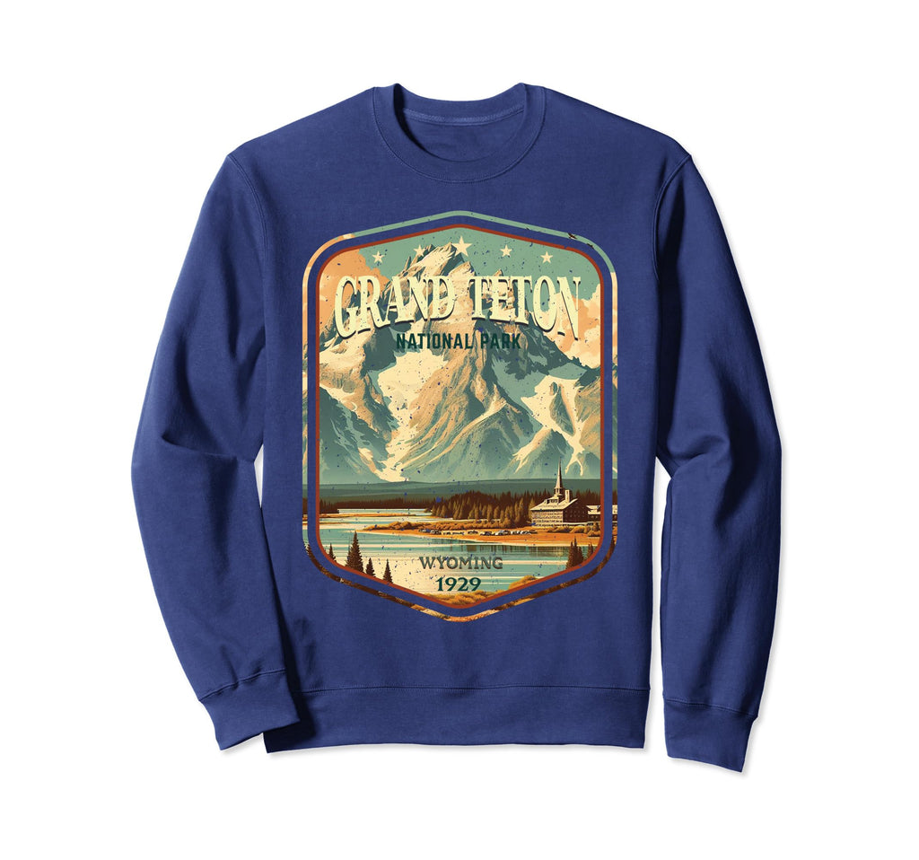 Grand Teton National Park Round Sweatshirt - Trendy Graphic Men Women - T-Shirt, Sweatshirt, Hoodie