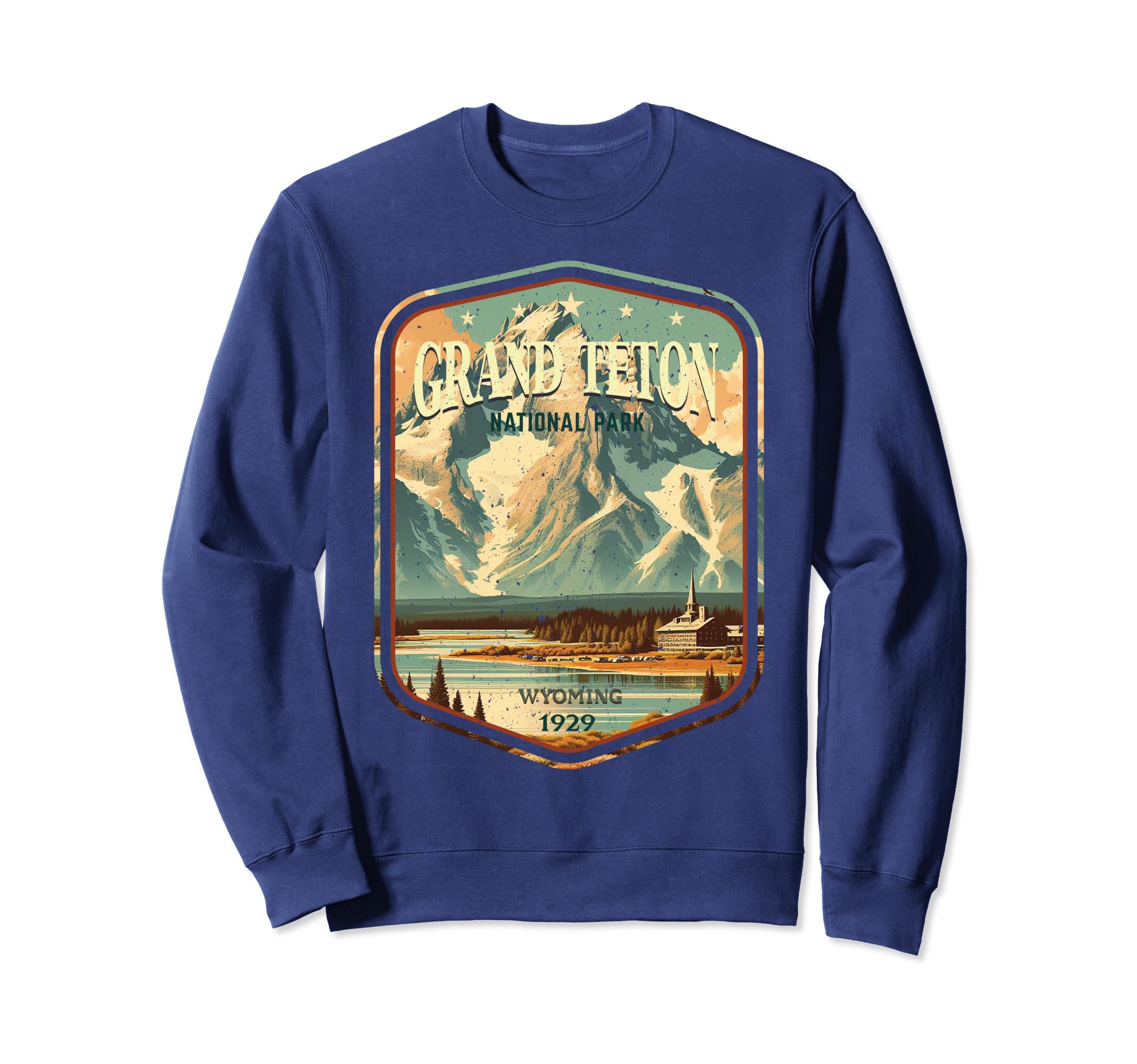 Grand Teton National Park Round Sweatshirt - Trendy Graphic Men Women - T-Shirt, Sweatshirt, Hoodie