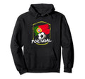 Portugal Flag Football Fan Soccer Hoodie - Minimalist Print for Adults - T-Shirt, Sweatshirt, Hoodie