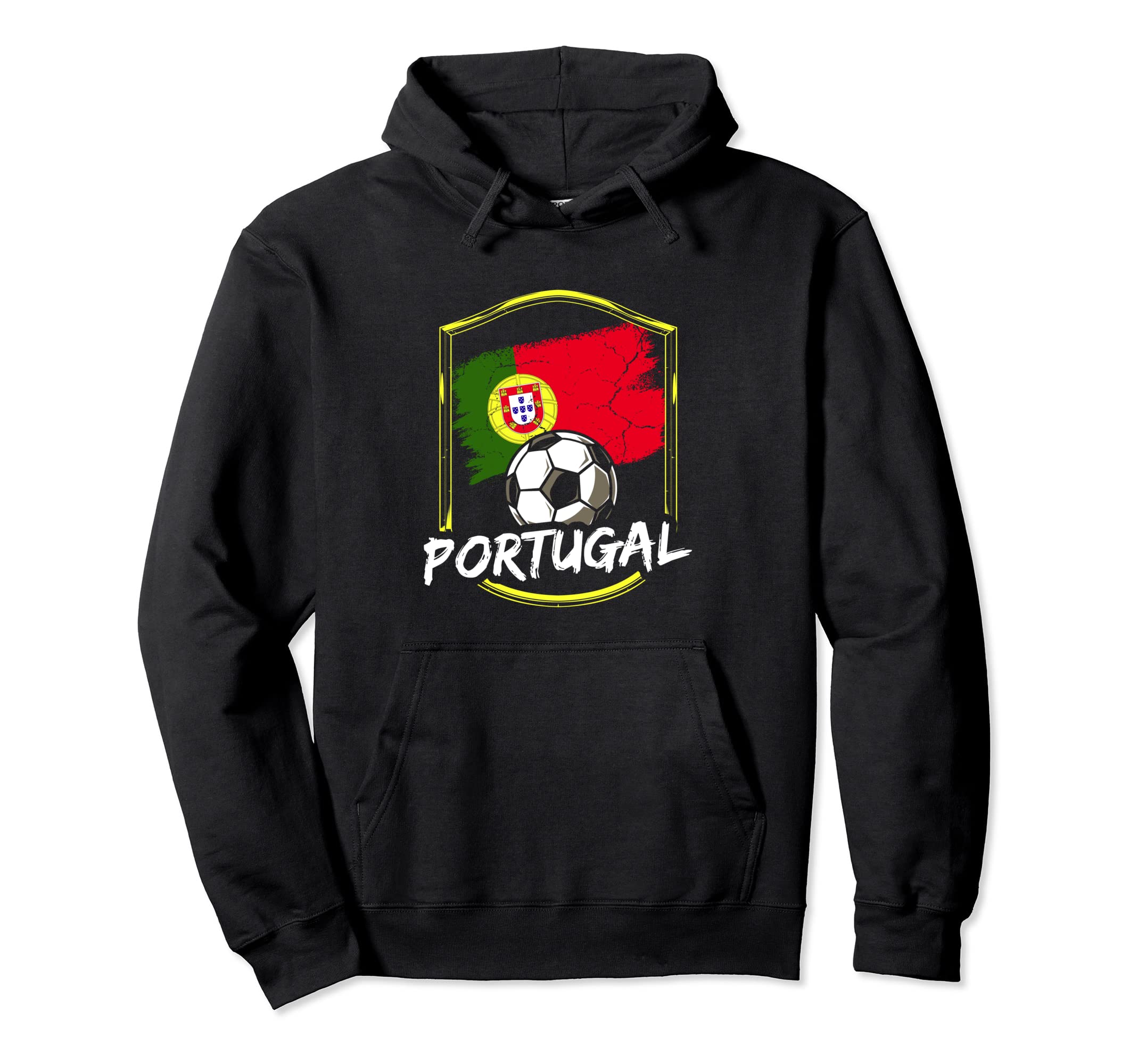 Portugal Flag Football Fan Soccer Hoodie - Minimalist Print for Adults - T-Shirt, Sweatshirt, Hoodie