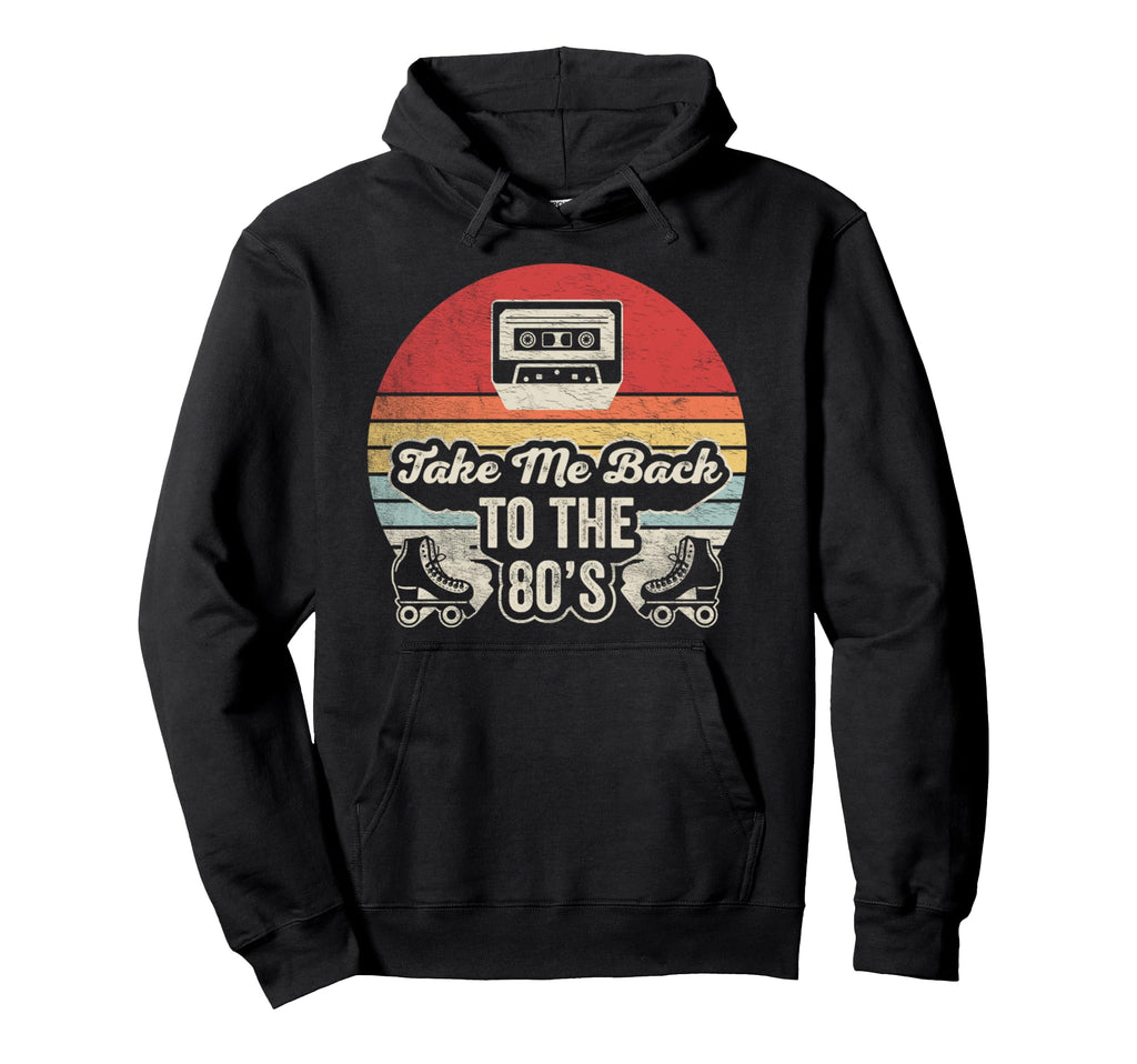 Take Me Back To 80S Cassette Tape Roller Hoodie - Unique Graphic Unisex - T-Shirt, Sweatshirt, Hoodie