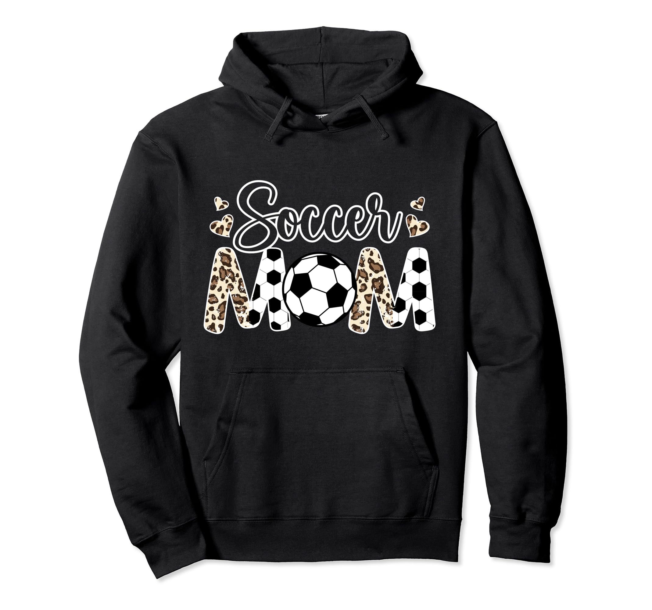 Soccer Mom Leopard Mom Soccer Player Hoodie - Minimalist Print for Adults - T-Shirt, Sweatshirt, Hoodie