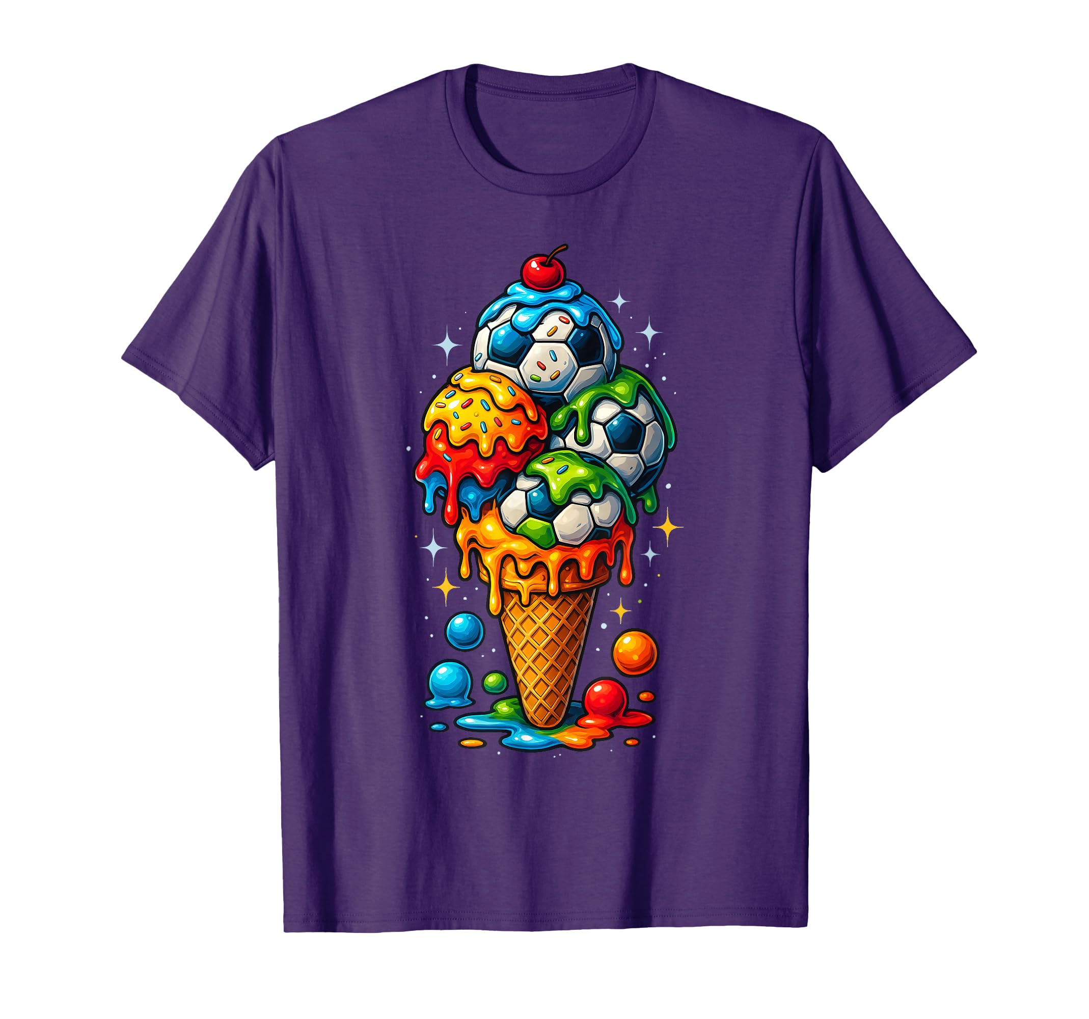 Dripping Soccer Art Sports T-Shirt - Casual Everyday Wear Men Women - T-Shirt, Sweatshirt, Hoodie