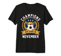 Champions Are Born November Football T-Shirt - Trendy Graphic Men Women - T-Shirt, Sweatshirt, Hoodie