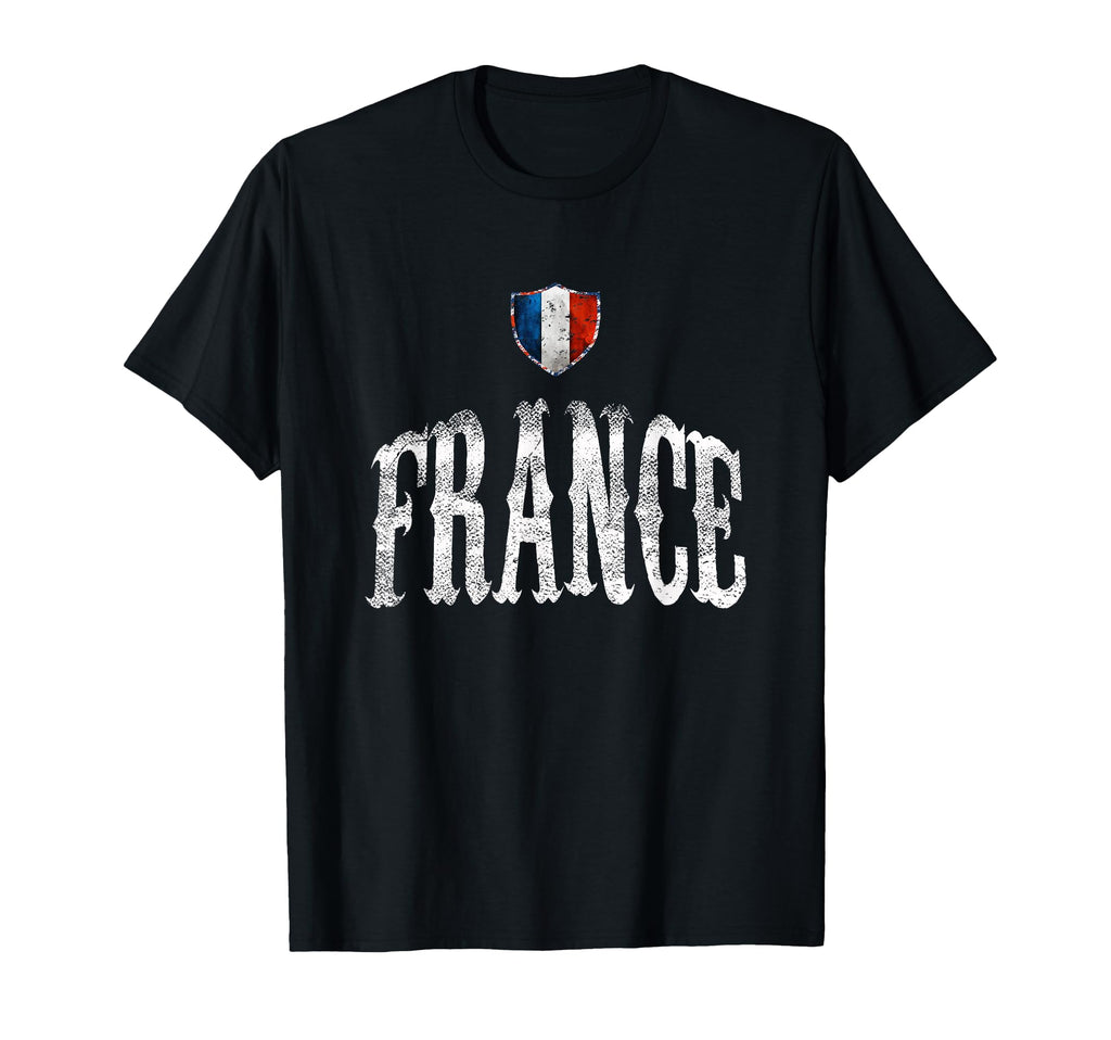 France Flag French Pride Soccer Sports T-Shirt - Minimalist Print Men Women - T-Shirt, Sweatshirt, Hoodie