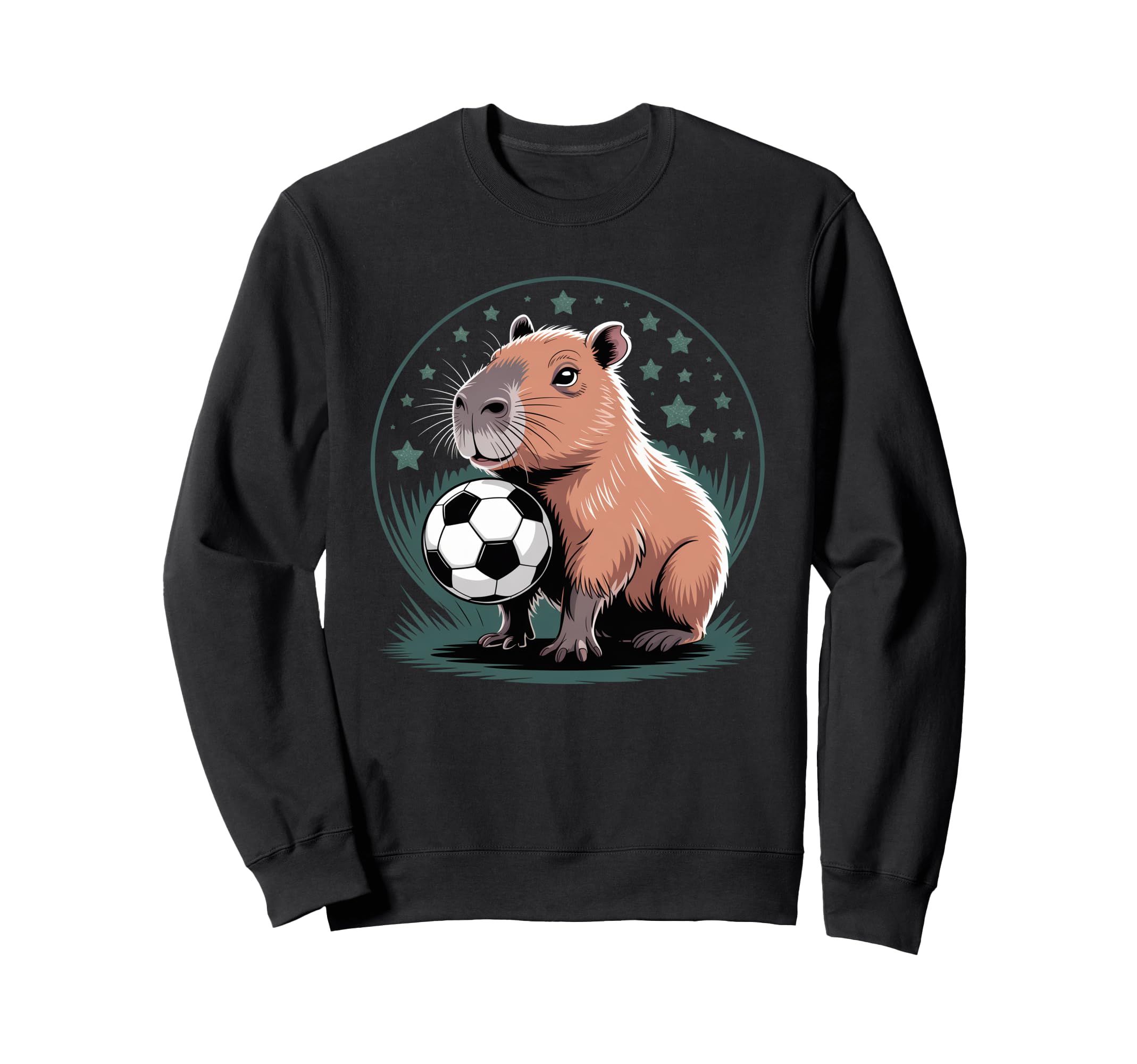 Soccer Capybara Capy Football Sweatshirt - Custom Art Print for Adults - T-Shirt, Sweatshirt, Hoodie