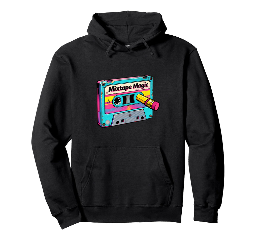80S 90S Cassette Mixtape Party Hoodie - Fun Novelty Design for Adults - T-Shirt, Sweatshirt, Hoodie