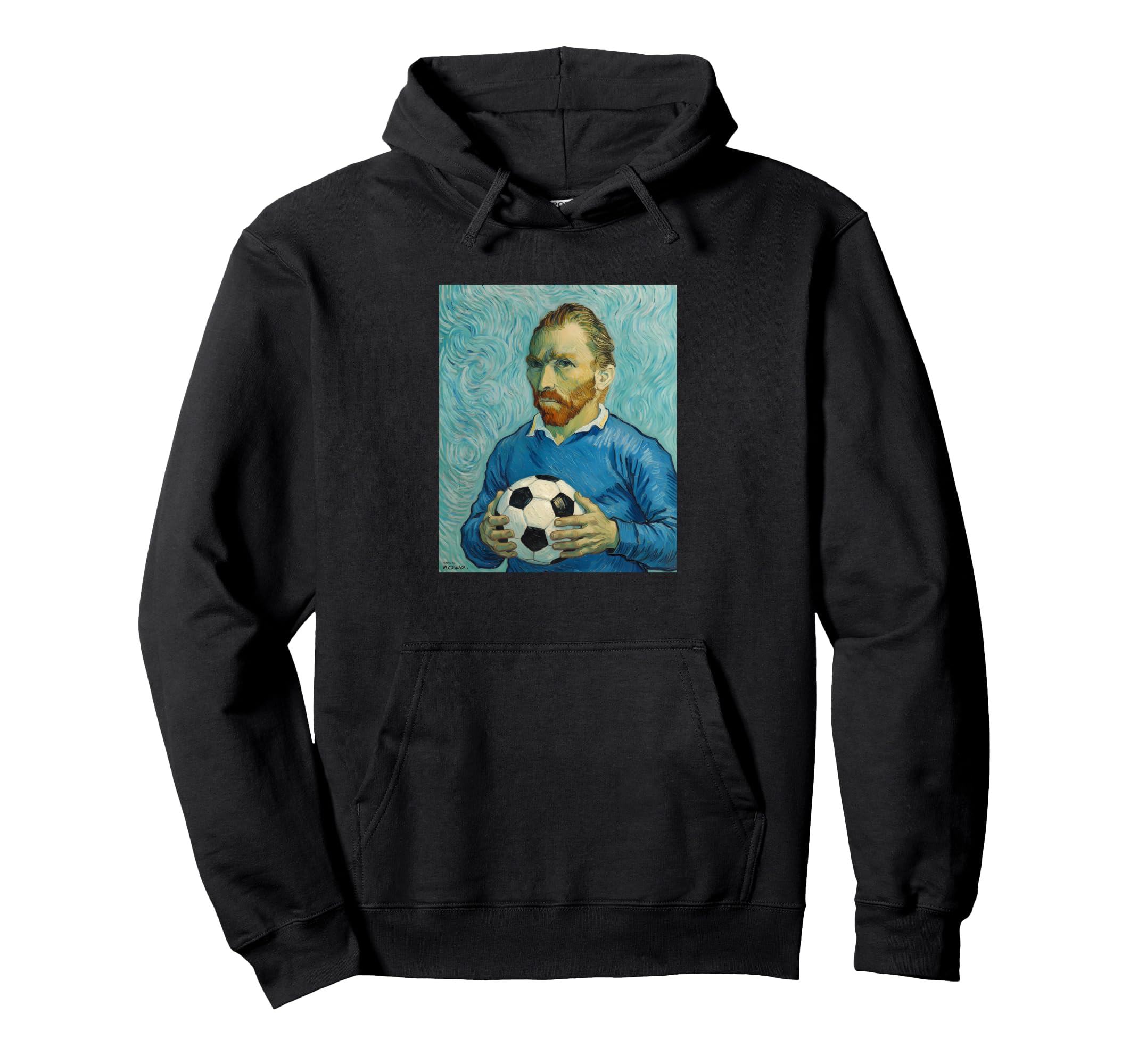 Vincent Loves Football And Soccer Blue Hoodie - Fun Novelty Design Unisex - T-Shirt, Sweatshirt, Hoodie
