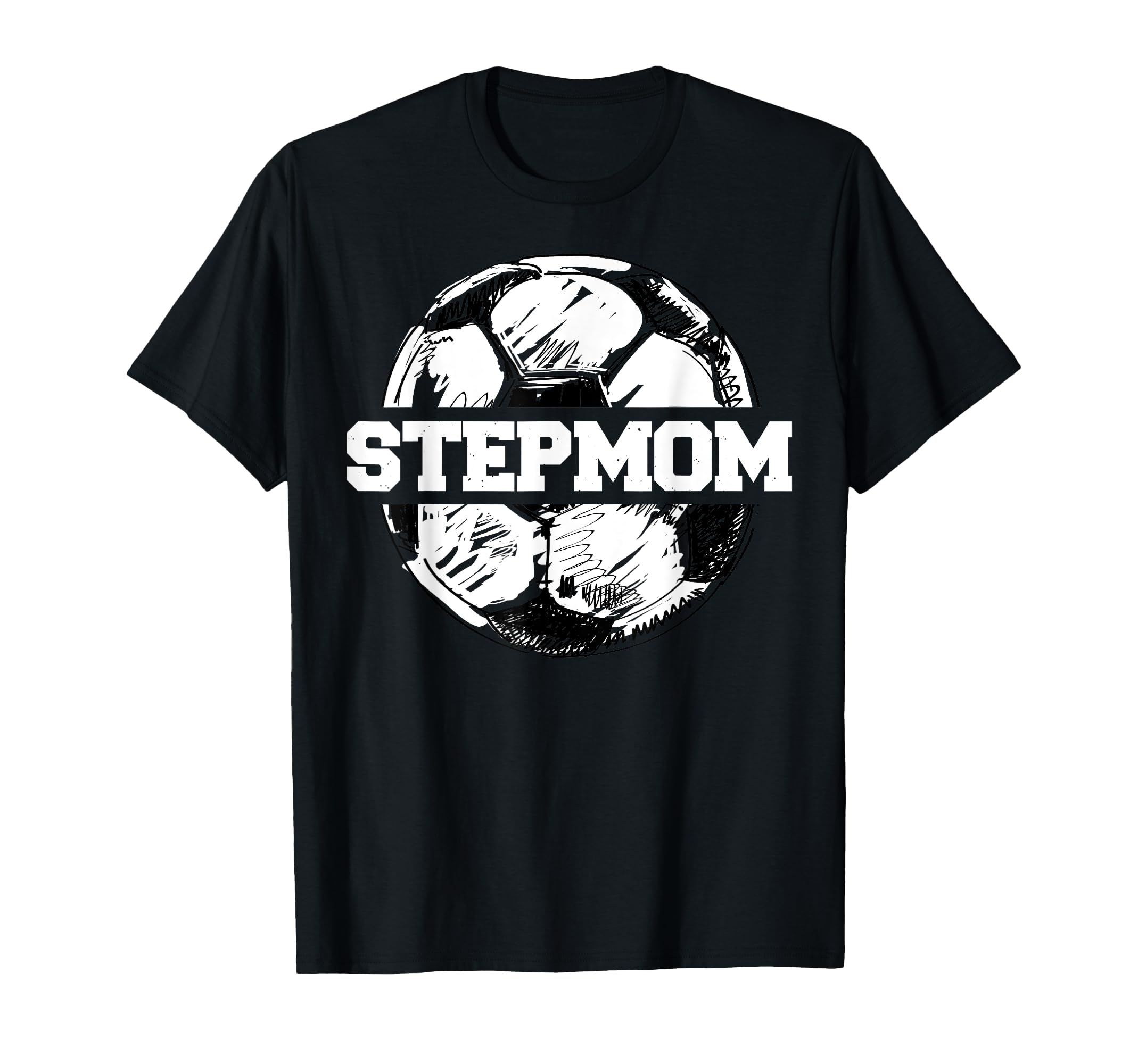 Soccer Stepmom Soccer Ball Split Funny T-Shirt - Unique Graphic for Adults - T-Shirt, Sweatshirt, Hoodie