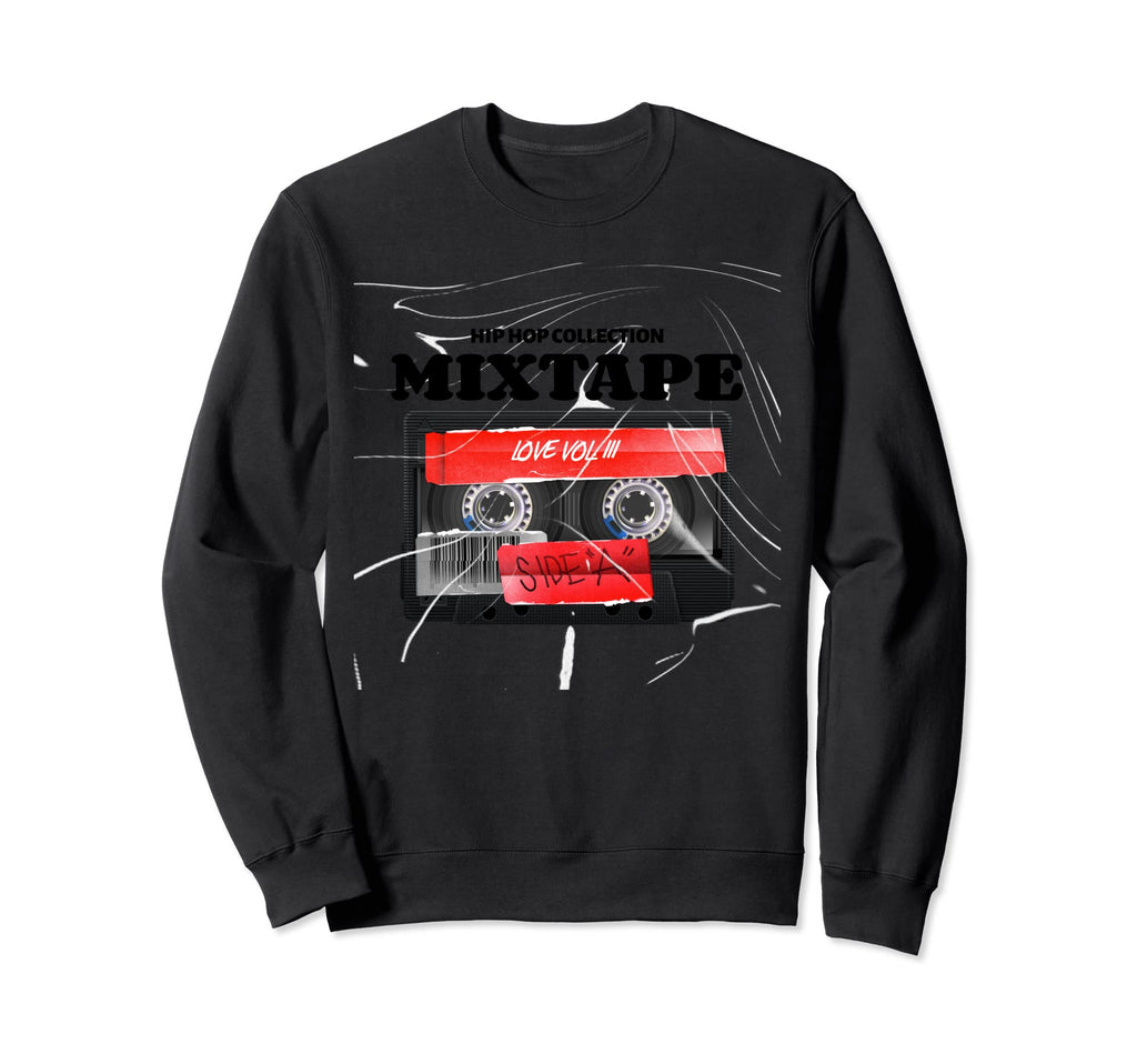 Old School Hip Hop Dj Mix Tape Mixtape Sweatshirt - Graphic Print Unisex - T-Shirt, Sweatshirt, Hoodie