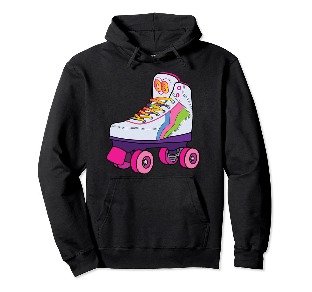Funny Roller Skating Derby 70S 80S Skater Hoodie - Graphic Print Men Women - T-Shirt, Sweatshirt, Hoodie