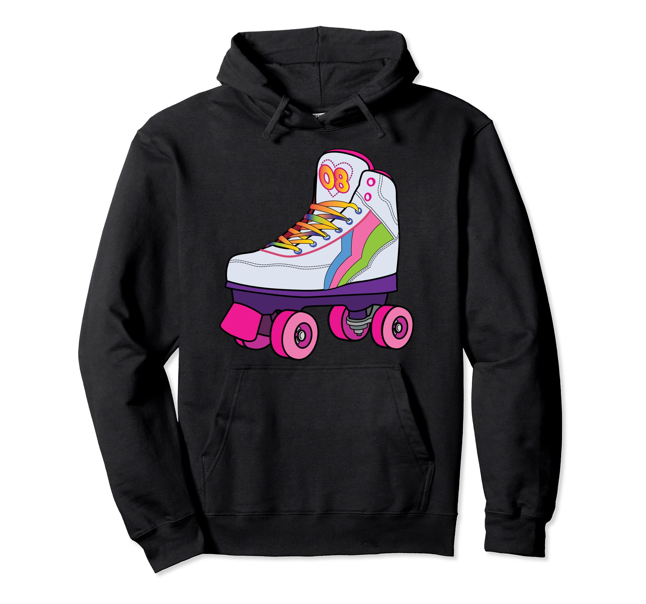 Funny Roller Skating Derby 70S 80S Skater Hoodie - Graphic Print Men Women - T-Shirt, Sweatshirt, Hoodie
