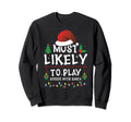 Most Likely To Play Soccer Santa Sweatshirt - Custom Art Print Men Women - T-Shirt, Sweatshirt, Hoodie