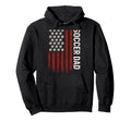 Soccer Dad Funny American Flag Hoodie - Streetwear Style Unisex - T-Shirt, Sweatshirt, Hoodie