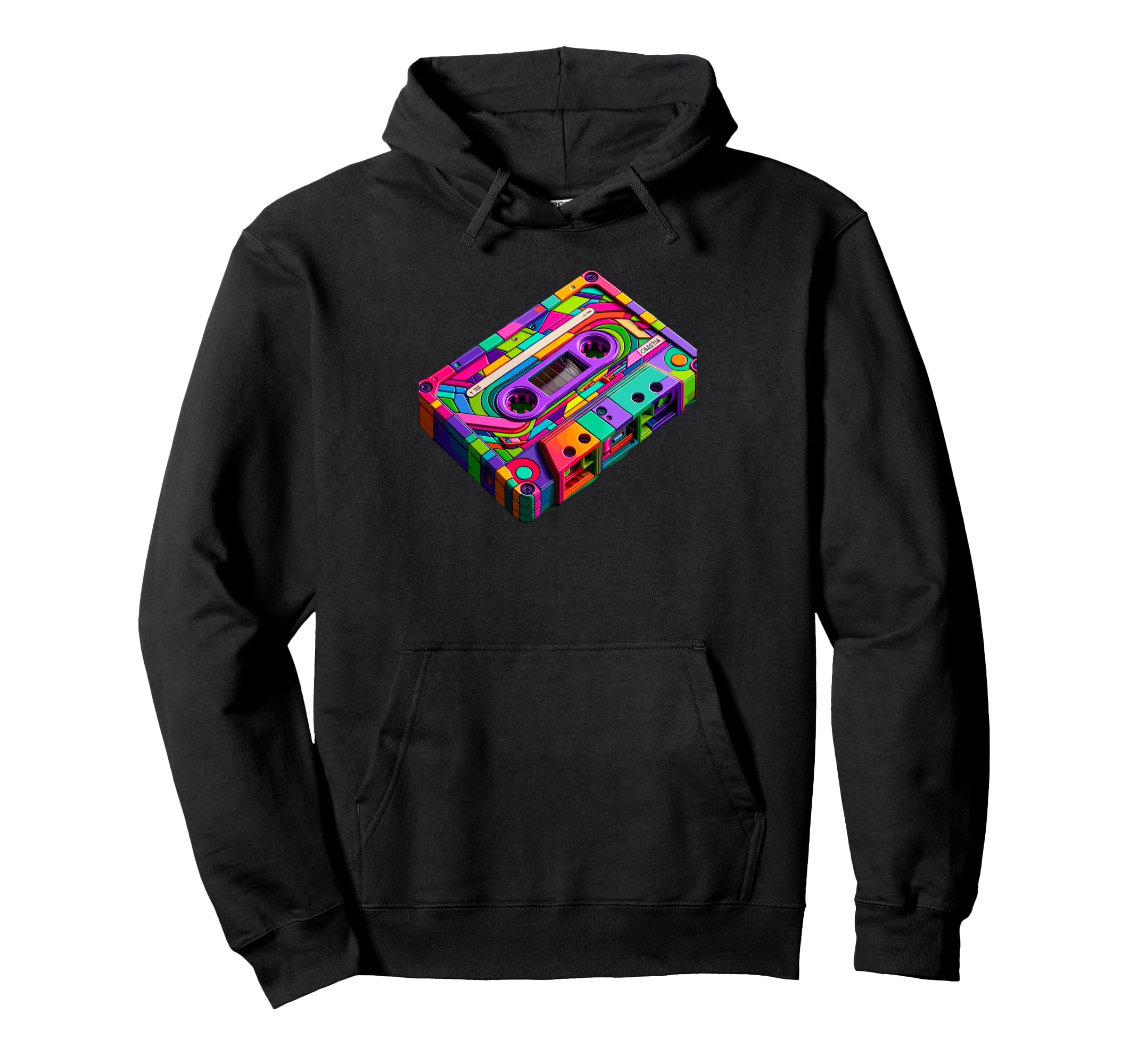 Cassette Player Music Tape Recorder Hoodie - Graphic Print for Adults - T-Shirt, Sweatshirt, Hoodie