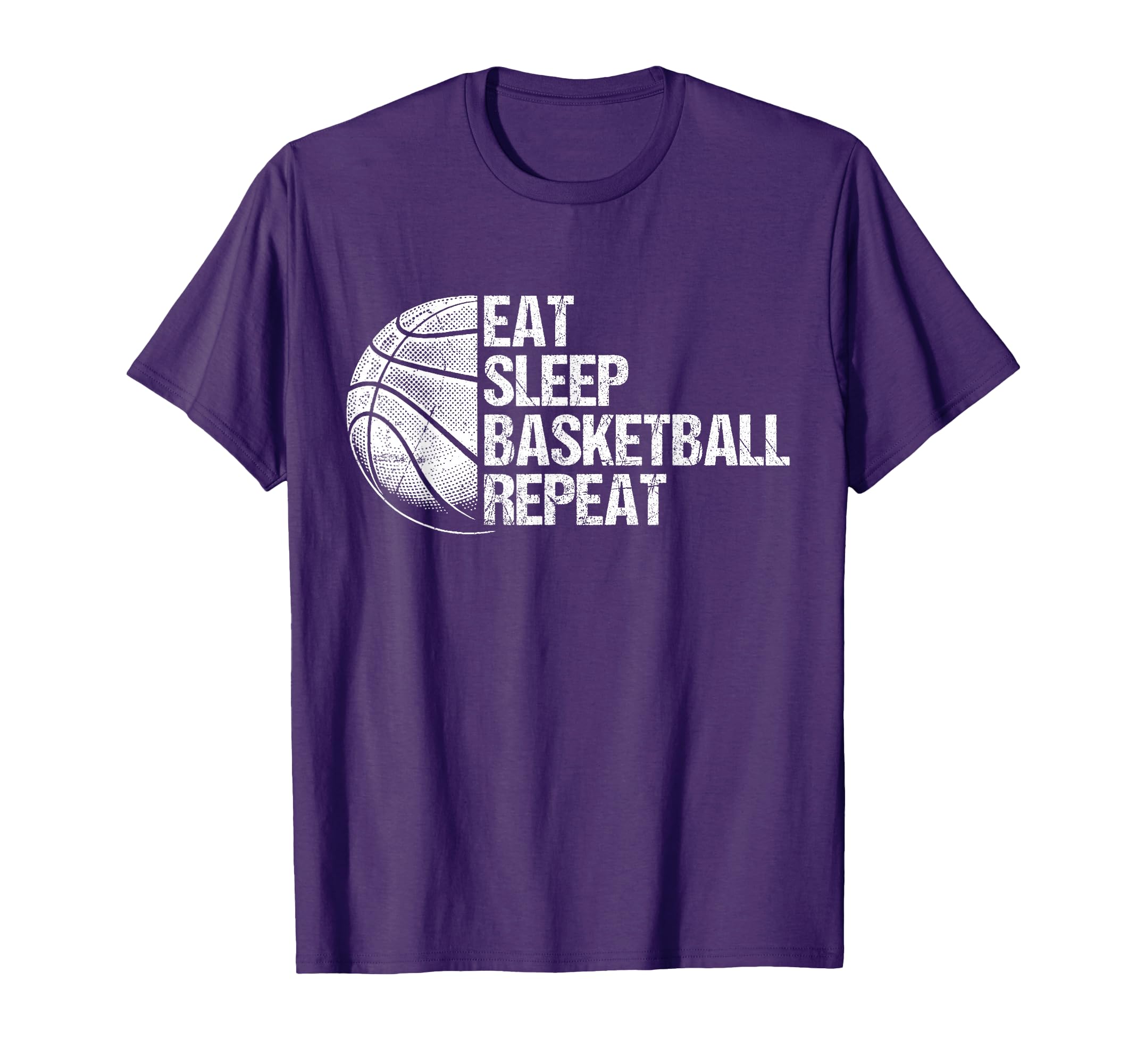 Eat Sleep Basketball Repeat Funny T-Shirt - Minimalist Print Unisex - T-Shirt, Sweatshirt, Hoodie