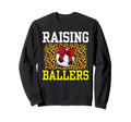 Raising Ballers Soccer Red Bow Ball Hoodie - Novelty Apparel for Adults - T-Shirt, Sweatshirt, Hoodie