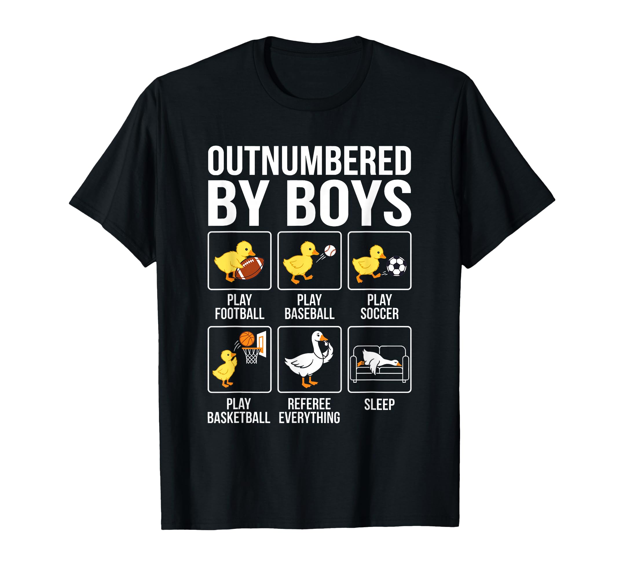 Outnumbered Ducklings Football Soccer T-Shirt - Aesthetic Graphic Unisex - T-Shirt, Sweatshirt, Hoodie