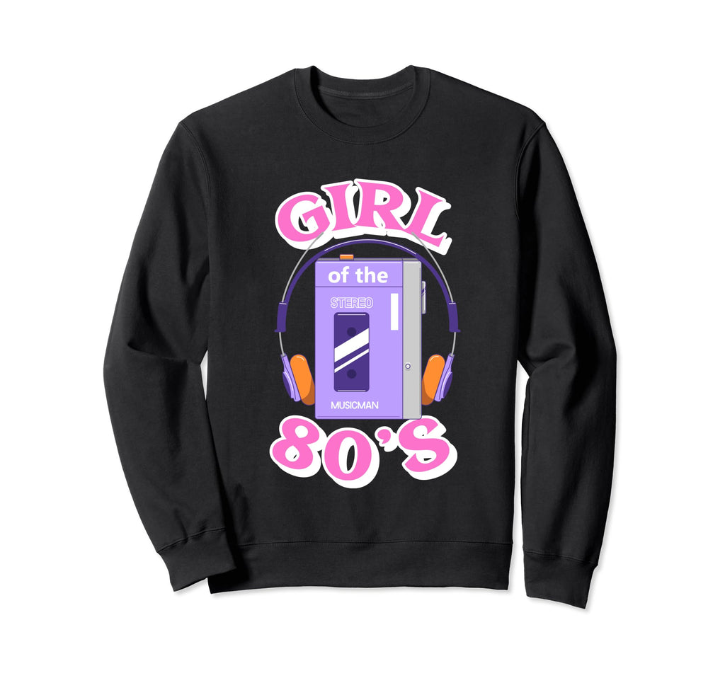 80S 1980S Cassette Tape Player Sweatshirt - Unique Graphic for Adults - T-Shirt, Sweatshirt, Hoodie