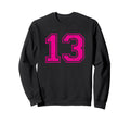 Number 13 Varsity Distressed Sweatshirt - Custom Art Print for Adults - T-Shirt, Sweatshirt, Hoodie