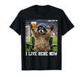 Funny Drinking Raccoon Ballfield T-Shirt - Fun Novelty Design Men Women - T-Shirt, Sweatshirt, Hoodie