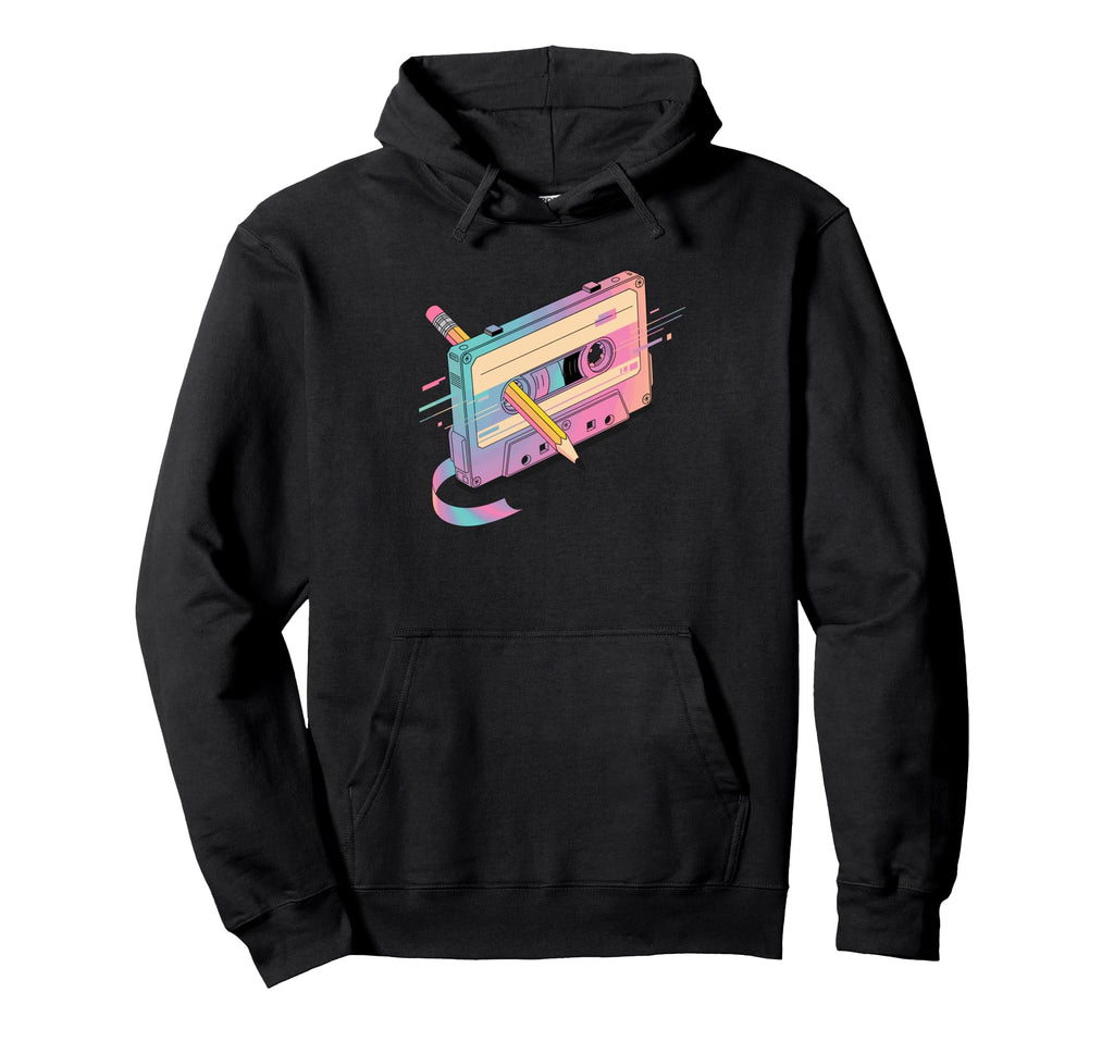 Art Cassette Player Music Tape Recorder Hoodie - Minimalist Print Men Women - T-Shirt, Sweatshirt, Hoodie