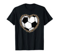 Soccer Heart Leopard Soccer T-Shirt - Casual Everyday Wear for Adults - T-Shirt, Sweatshirt, Hoodie