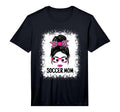 Mens Funny Soccer Mom Messy Bun Ladies T-Shirt - Graphic Print for Adults - T-Shirt, Sweatshirt, Hoodie