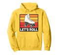 Let S Roll Roller Skating Skater Hoodie - Fun Novelty Design for Adults - T-Shirt, Sweatshirt, Hoodie
