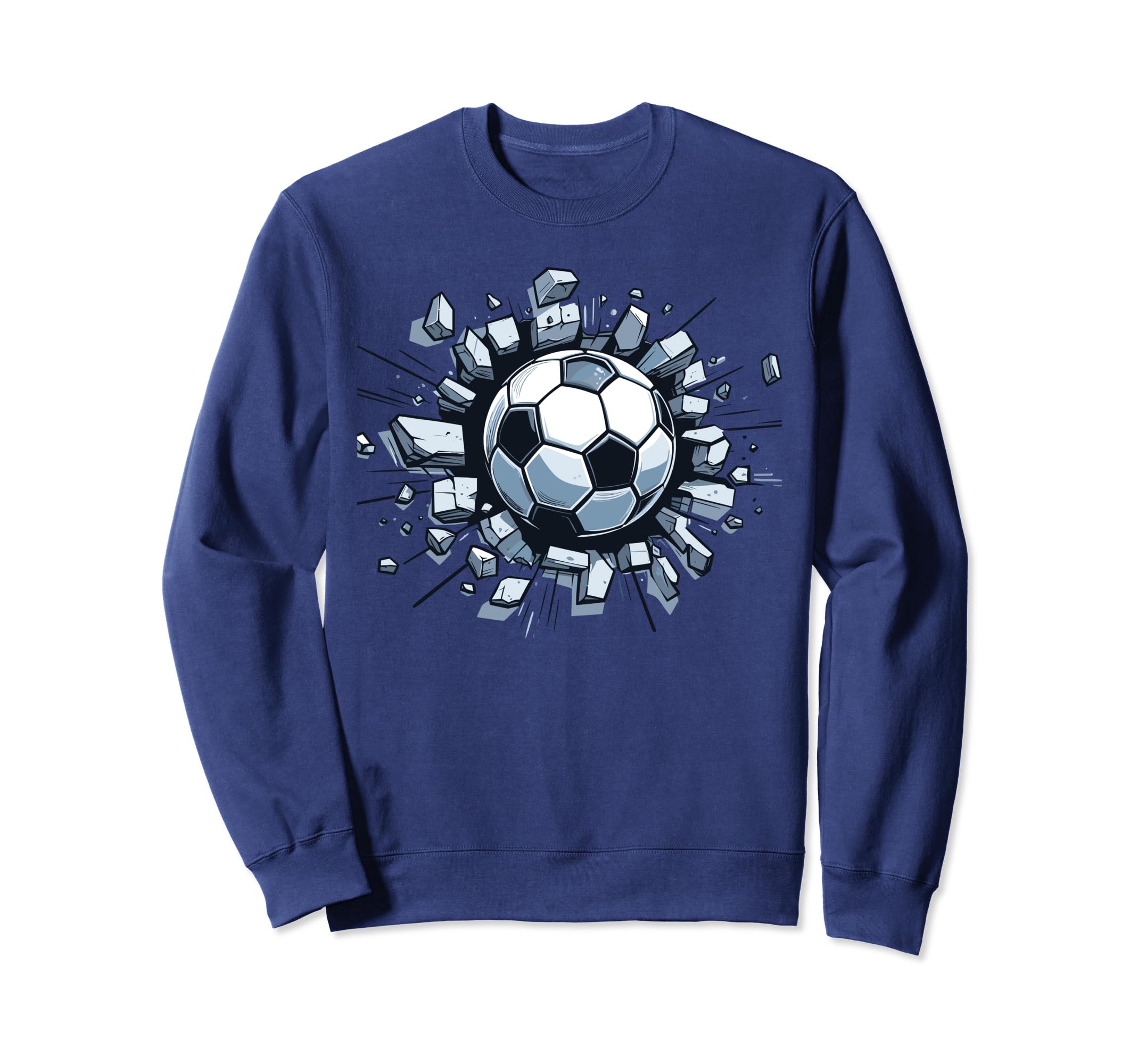 Soccer Ball Break Wall Soccer Sweatshirt - Fun Novelty Design Unisex - T-Shirt, Sweatshirt, Hoodie