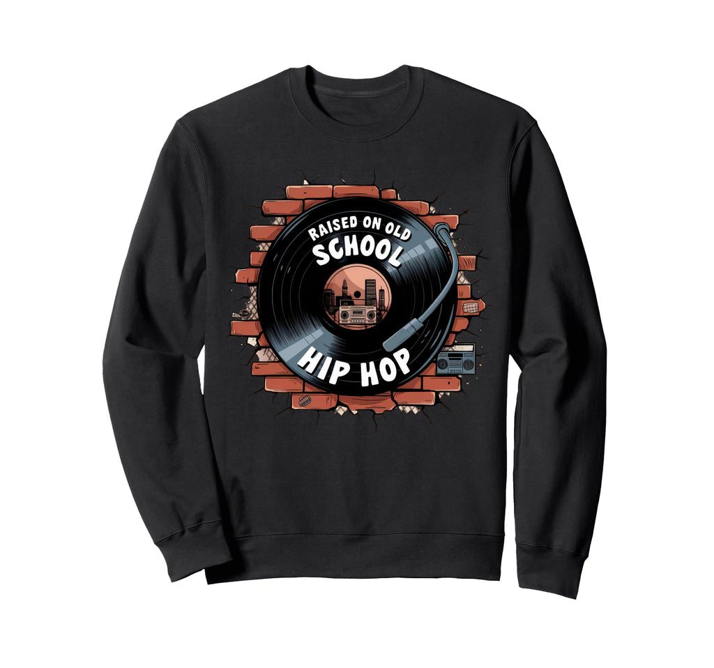 Raised Old School Hip Hop Cassette Sweatshirt - Trendy Graphic Men Women - T-Shirt, Sweatshirt, Hoodie