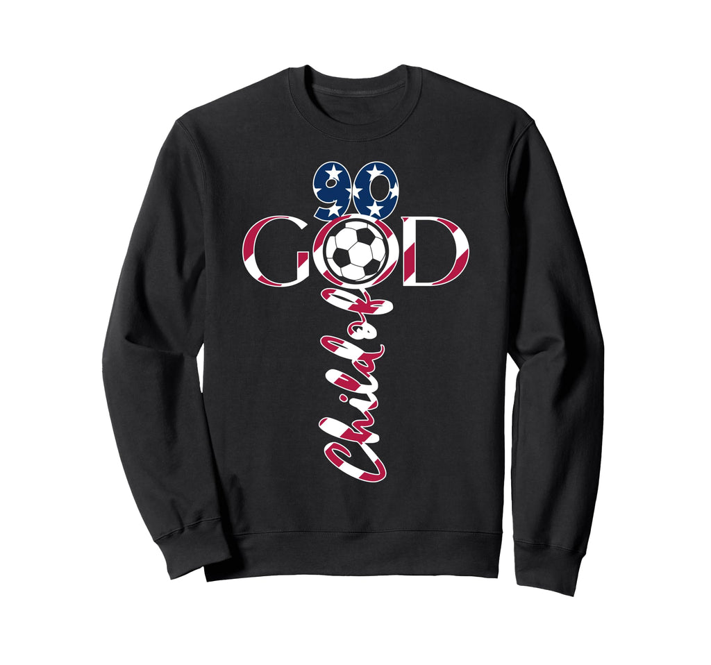 Jesus 90 Years Child God Soccer 90Th Sweatshirt - Novelty Apparel Unisex - T-Shirt, Sweatshirt, Hoodie