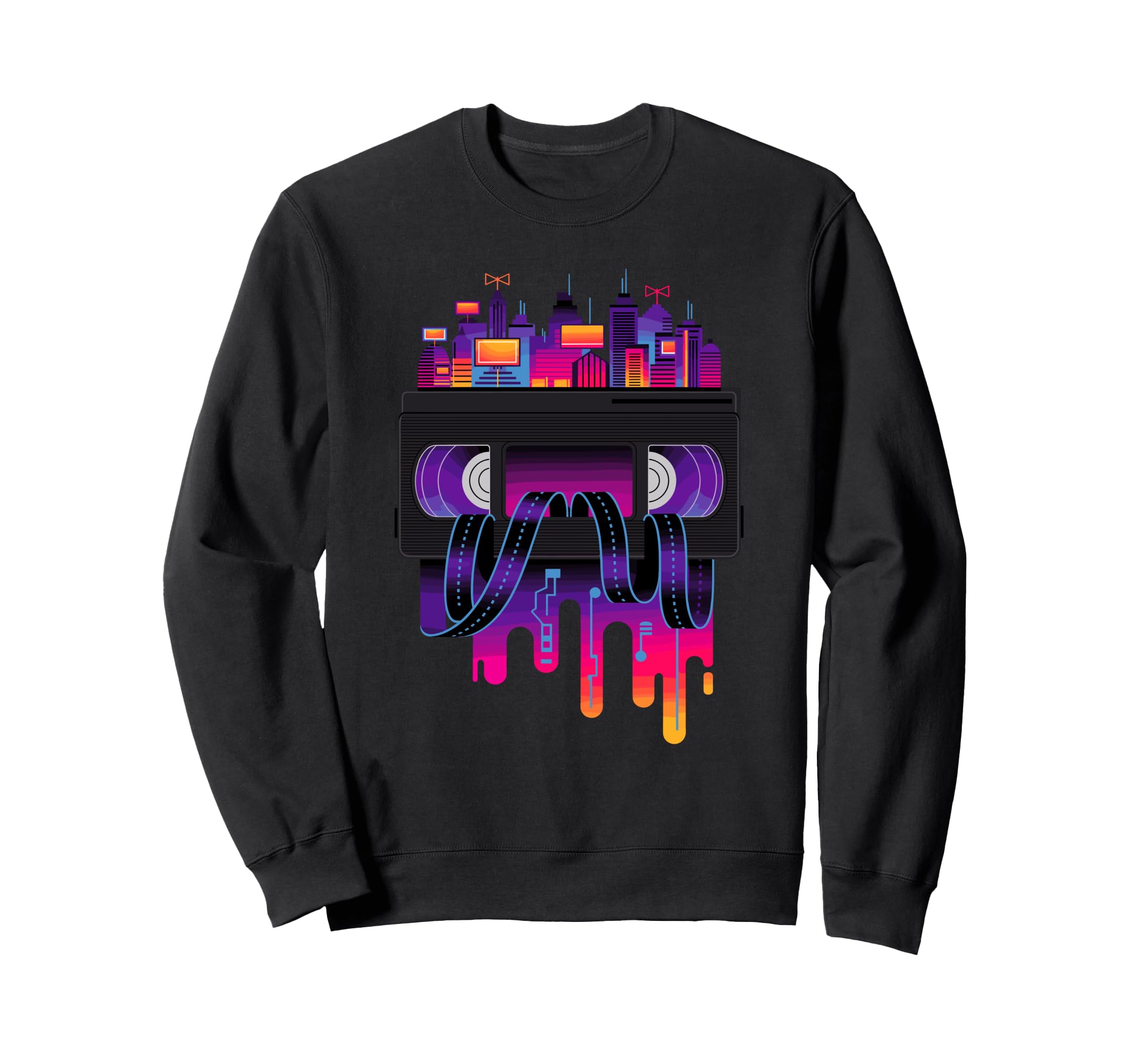 Dripping Paint Art Cassette Tape Sweatshirt - Streetwear Style Men Women - T-Shirt, Sweatshirt, Hoodie