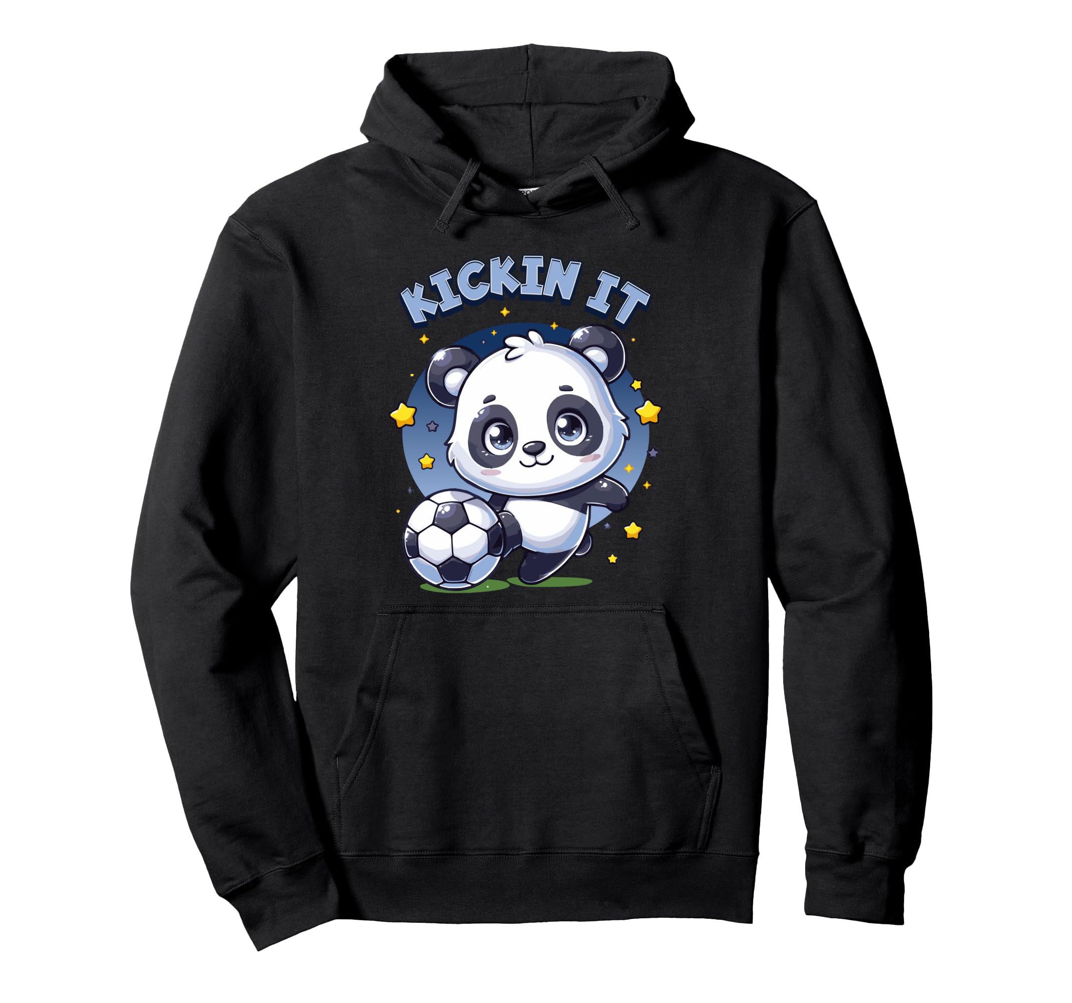 Kickin It Soccer Player Panda Ball Animal Hoodie - Unique Graphic Unisex - T-Shirt, Sweatshirt, Hoodie