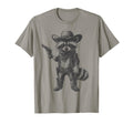 Raccoon Cowboy Hat Funny Western T-Shirt - Fun Novelty Design Unisex - T-Shirt, Sweatshirt, Hoodie