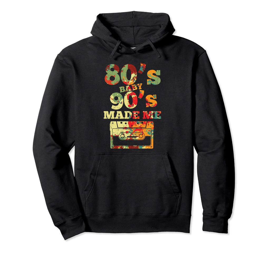 80S 90S Made Me Cassette Tape Camo Hoodie - Minimalist Print for Adults - T-Shirt, Sweatshirt, Hoodie