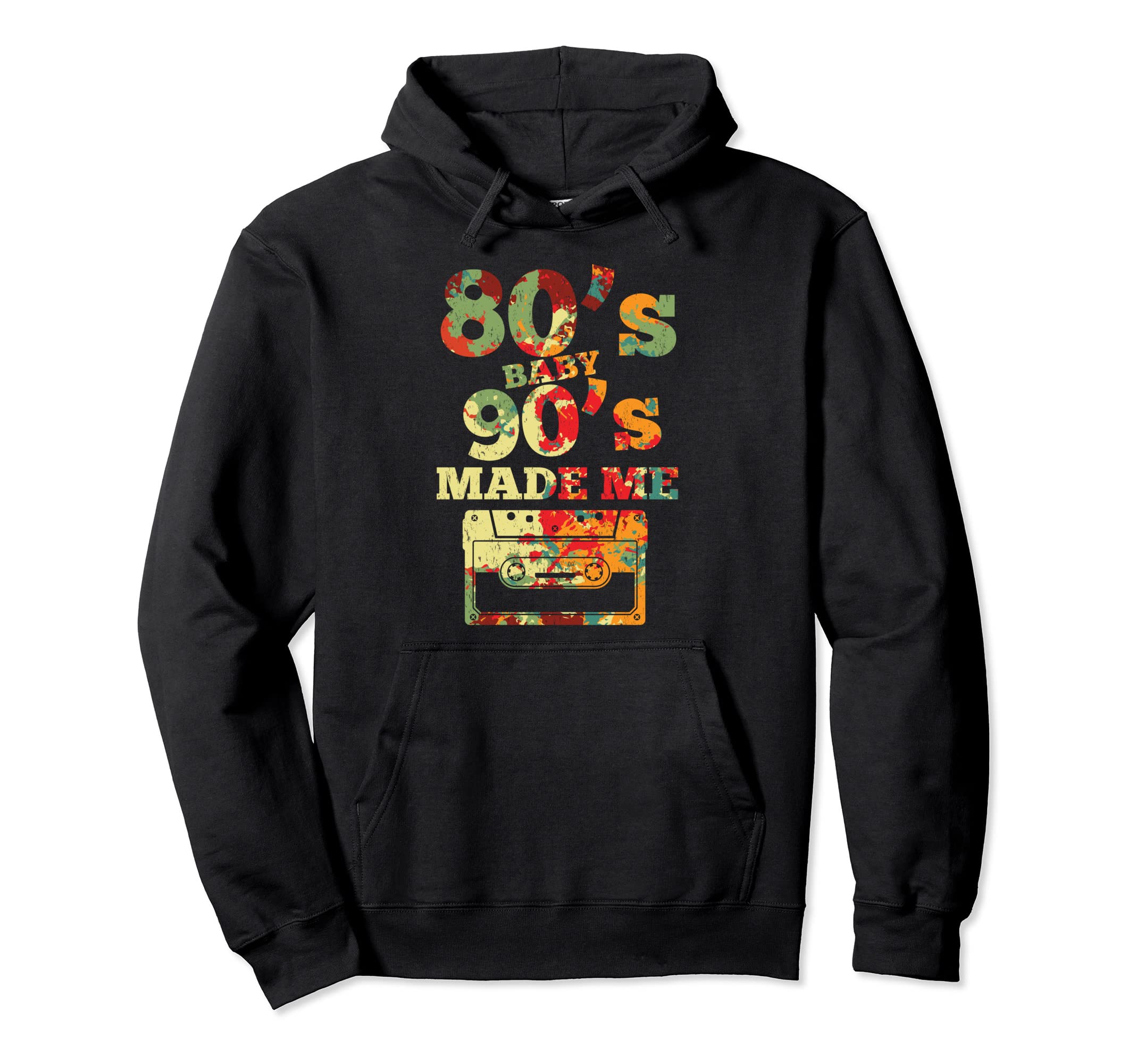 80S 90S Made Me Cassette Tape Camo Hoodie - Minimalist Print for Adults - T-Shirt, Sweatshirt, Hoodie