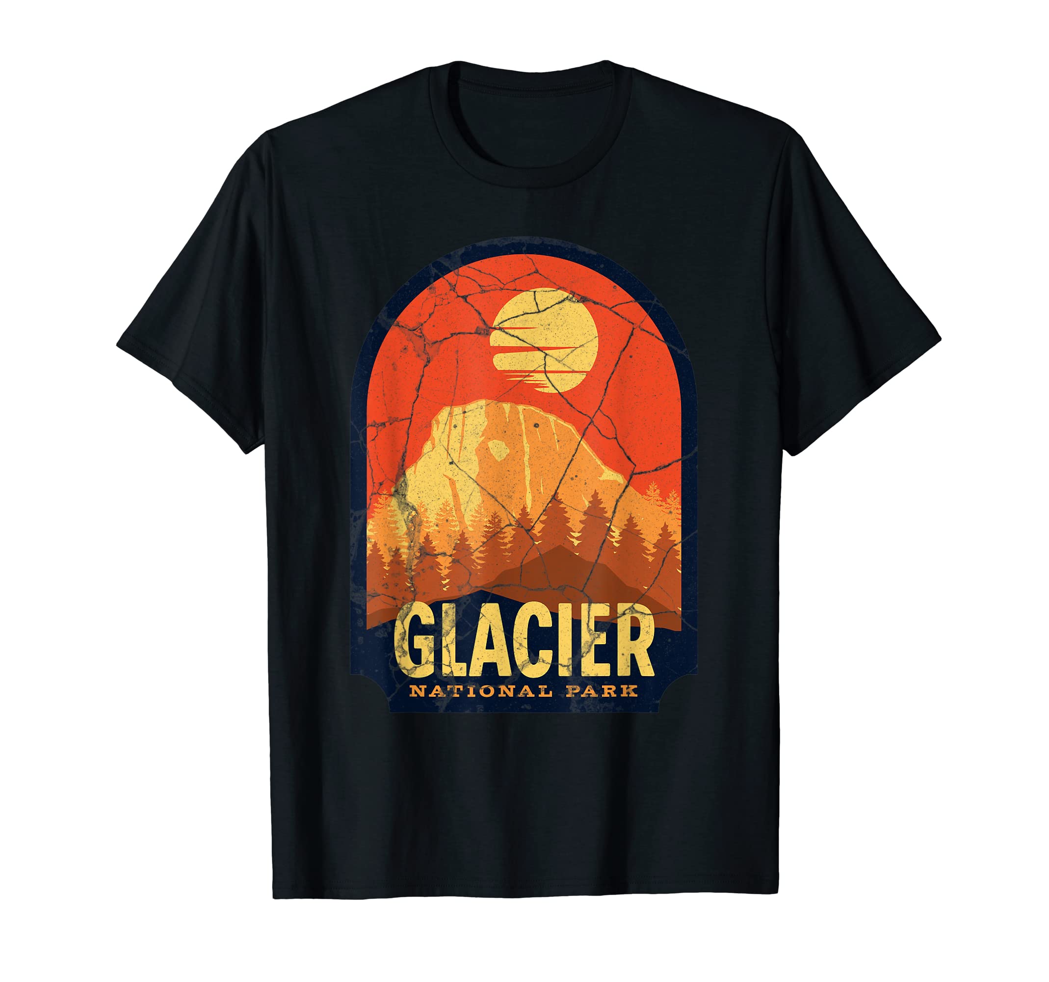 Glacier National Park Montana Usa T-Shirt - Minimalist Print for Adults - T-Shirt, Sweatshirt, Hoodie