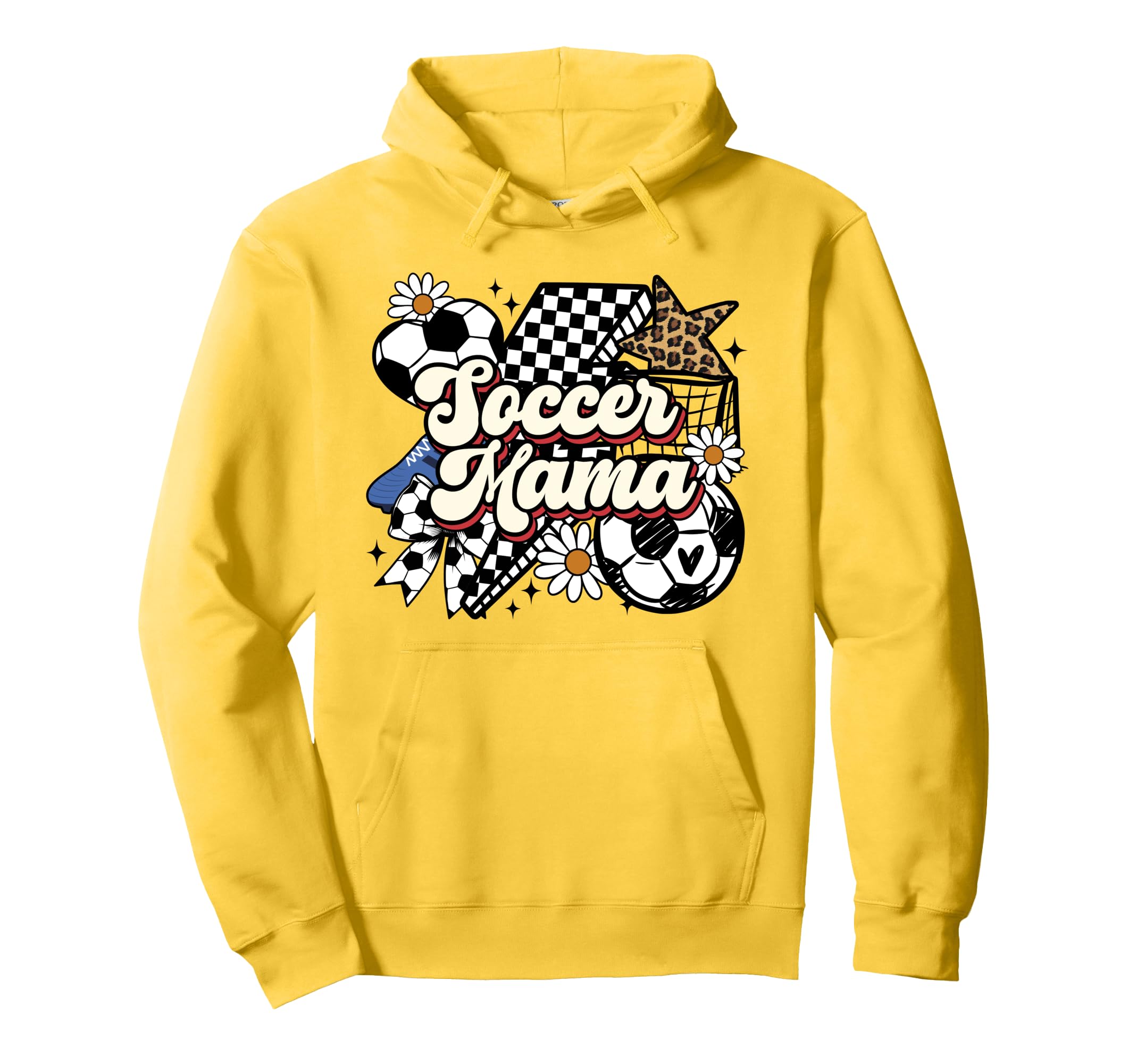 Soccer Mama Funny Leopard Soccer Mom Hoodie - Aesthetic Graphic Men Women - T-Shirt, Sweatshirt, Hoodie