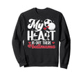My Heart Is Out There Ball Mama Sweatshirt - Novelty Apparel Unisex - T-Shirt, Sweatshirt, Hoodie
