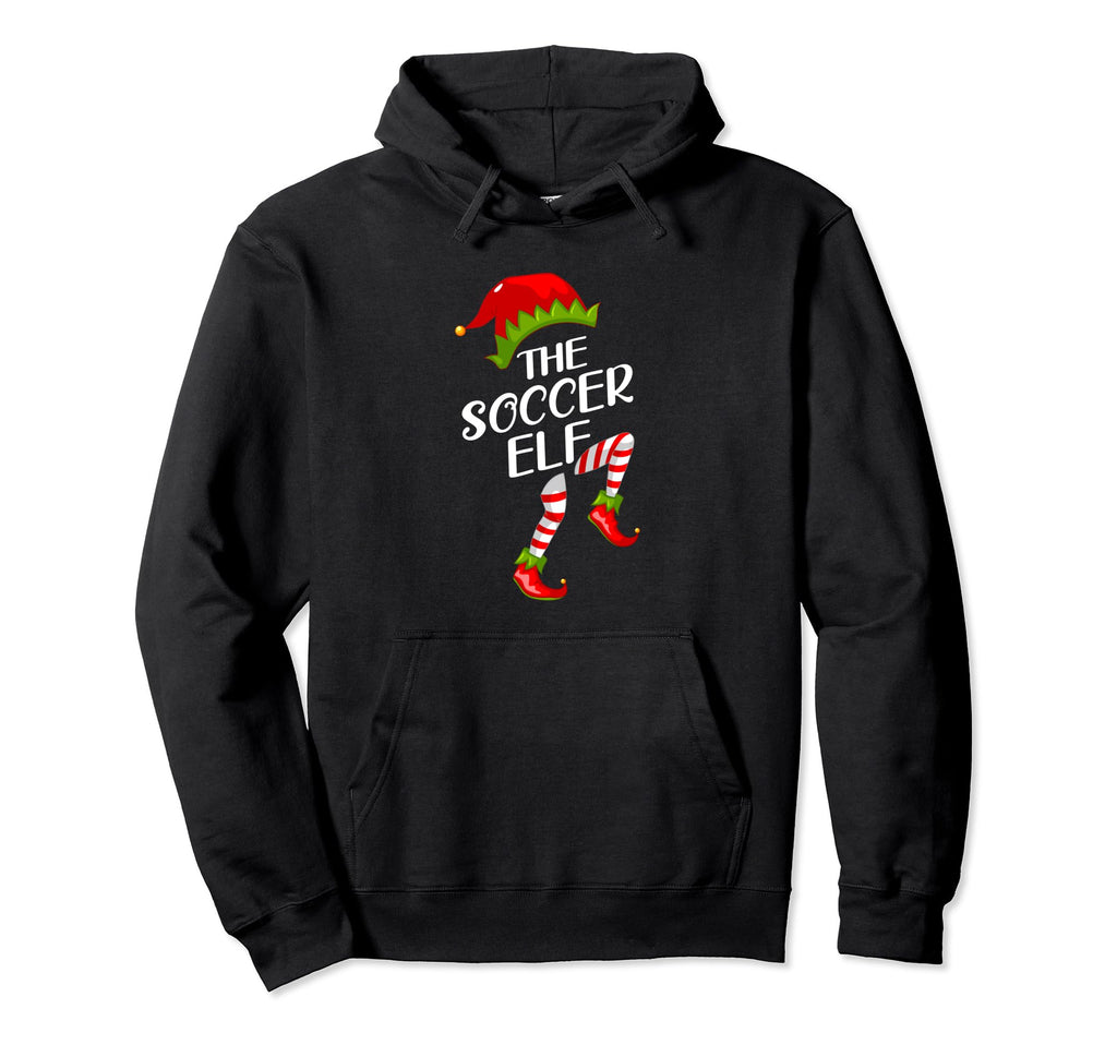 Funny Soccer Elf Family Matching Hoodie - Aesthetic Graphic for Adults - T-Shirt, Sweatshirt, Hoodie