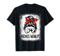 Bleached Bonus Mom Life Soccer Messy Bun T-Shirt - Graphic Print Unisex - T-Shirt, Sweatshirt, Hoodie