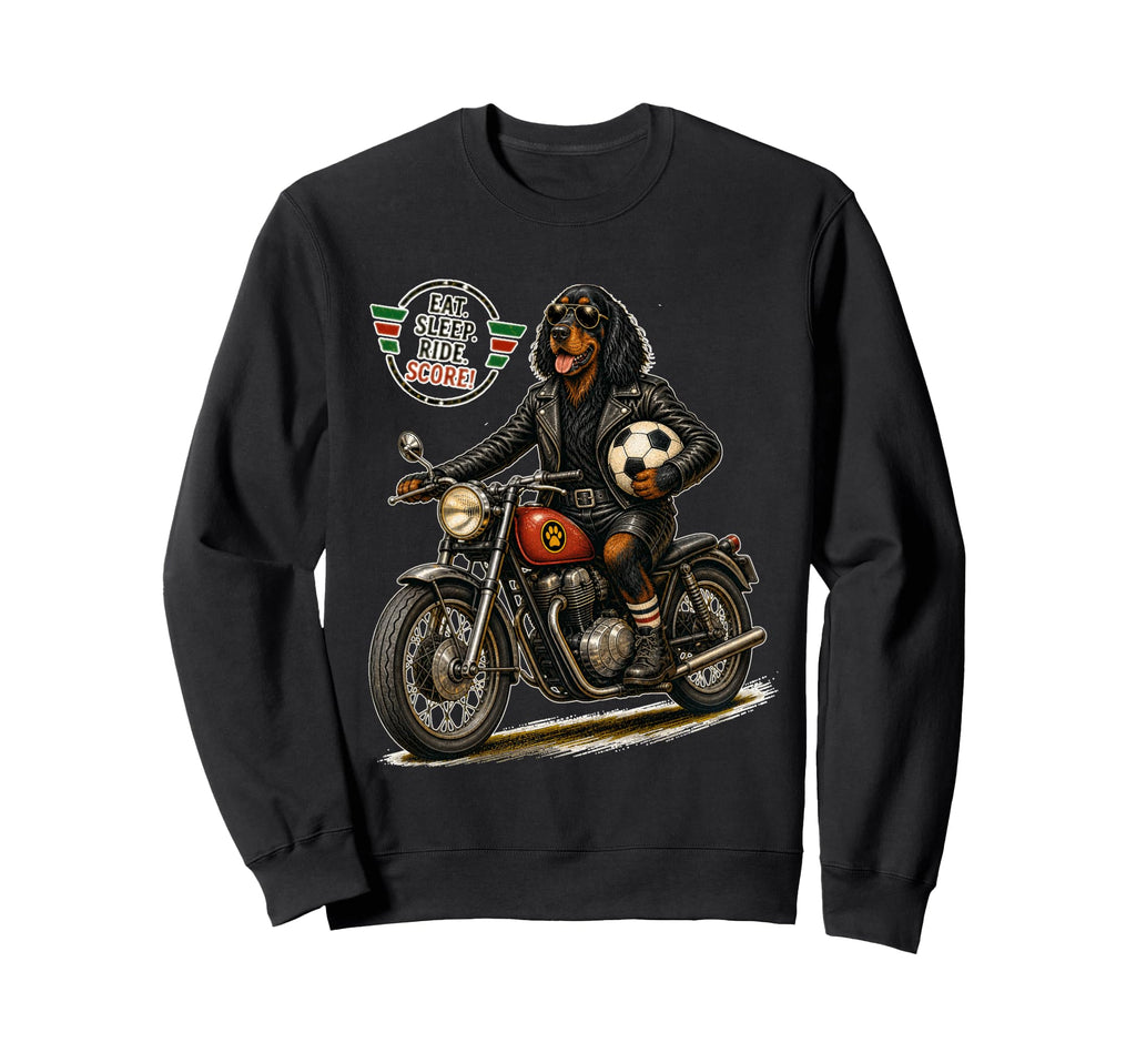 Gordon Setter Ride Motorbike Love Sweatshirt - Novelty Apparel for Adults - T-Shirt, Sweatshirt, Hoodie