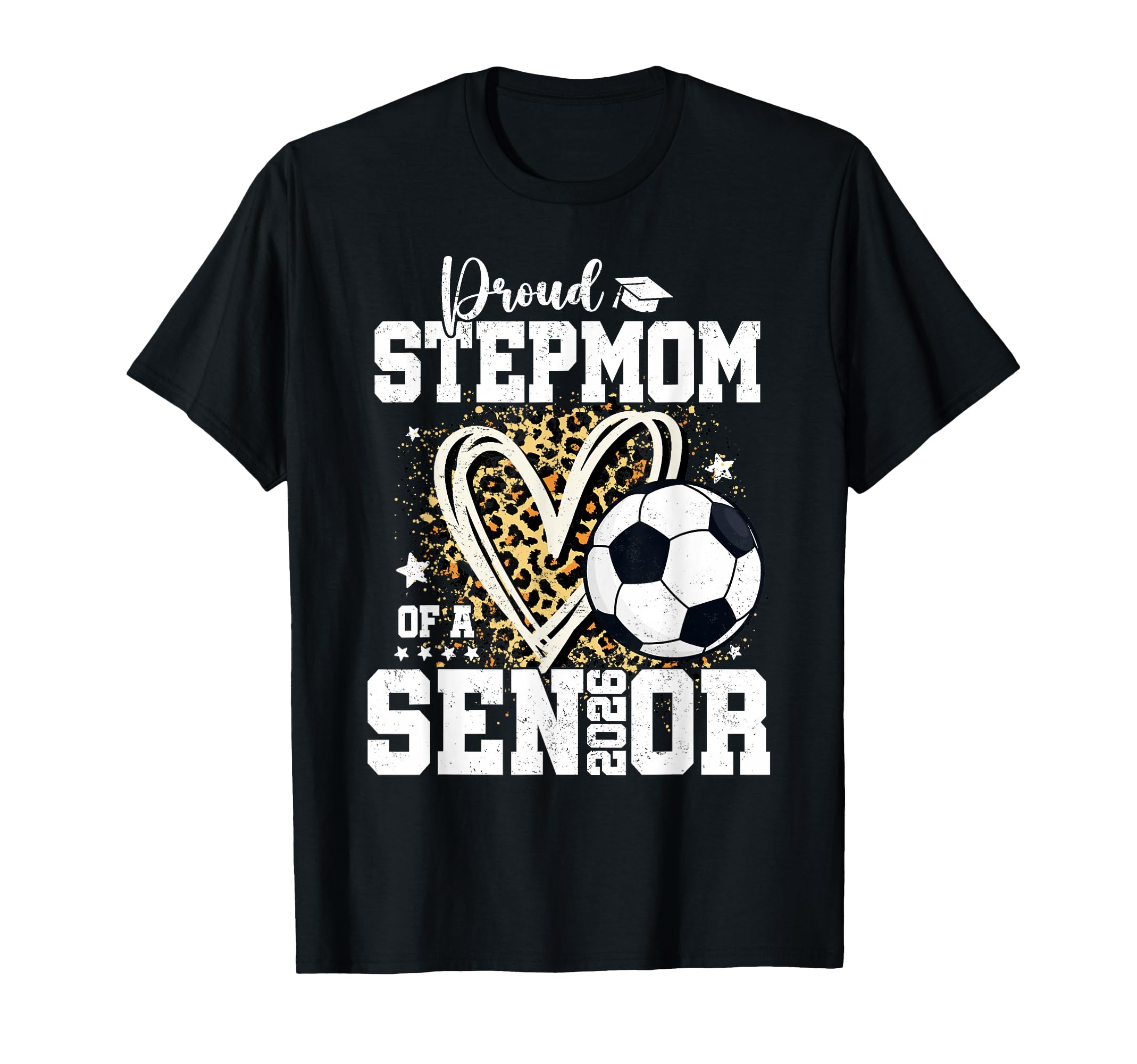 Proud Stepmom 2026 Senior Soccer T-Shirt - Minimalist Print for Adults - T-Shirt, Sweatshirt, Hoodie