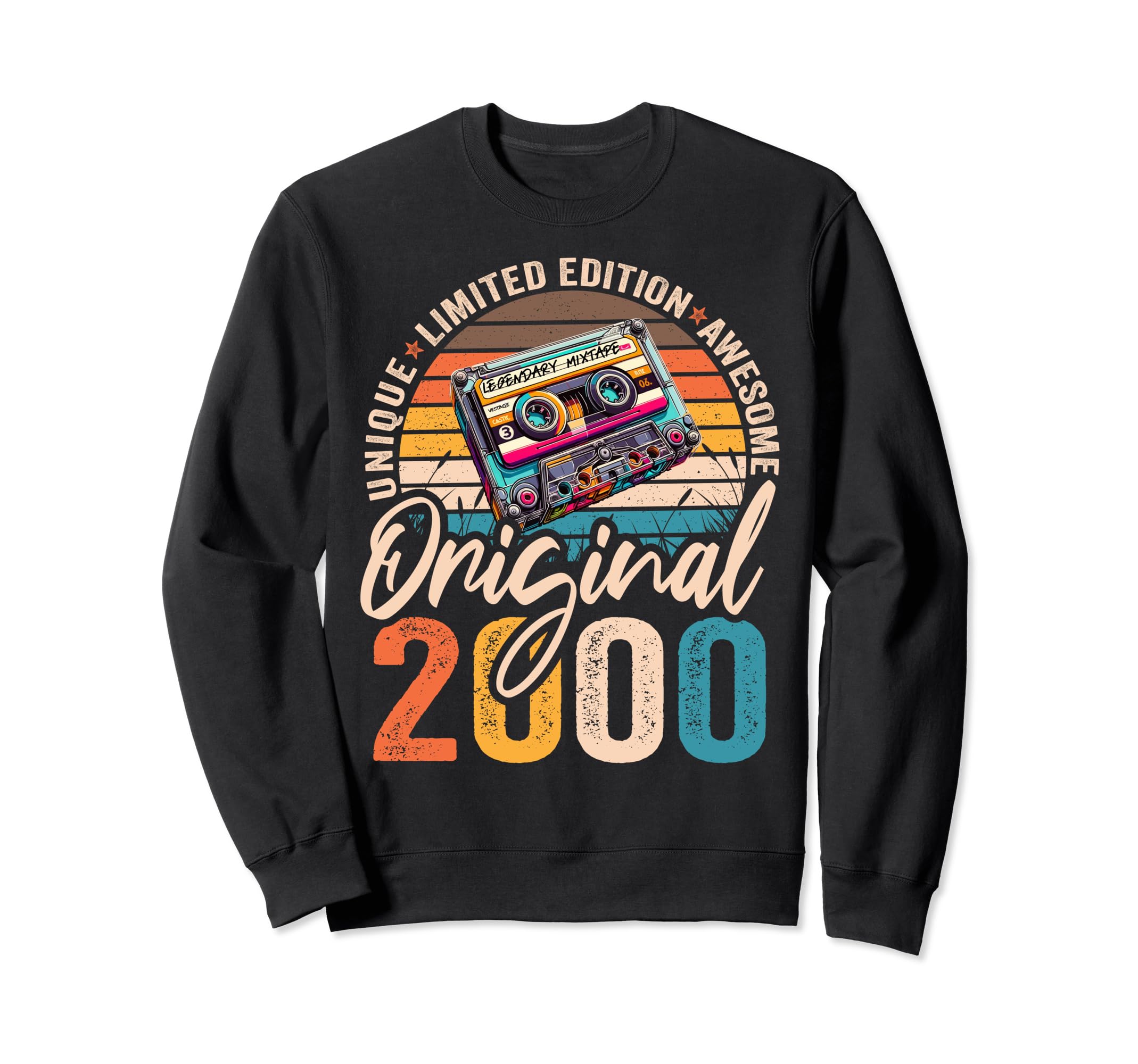 2000 24Th Birthday Cassette Tape Sweatshirt - Fun Novelty Design Unisex - T-Shirt, Sweatshirt, Hoodie