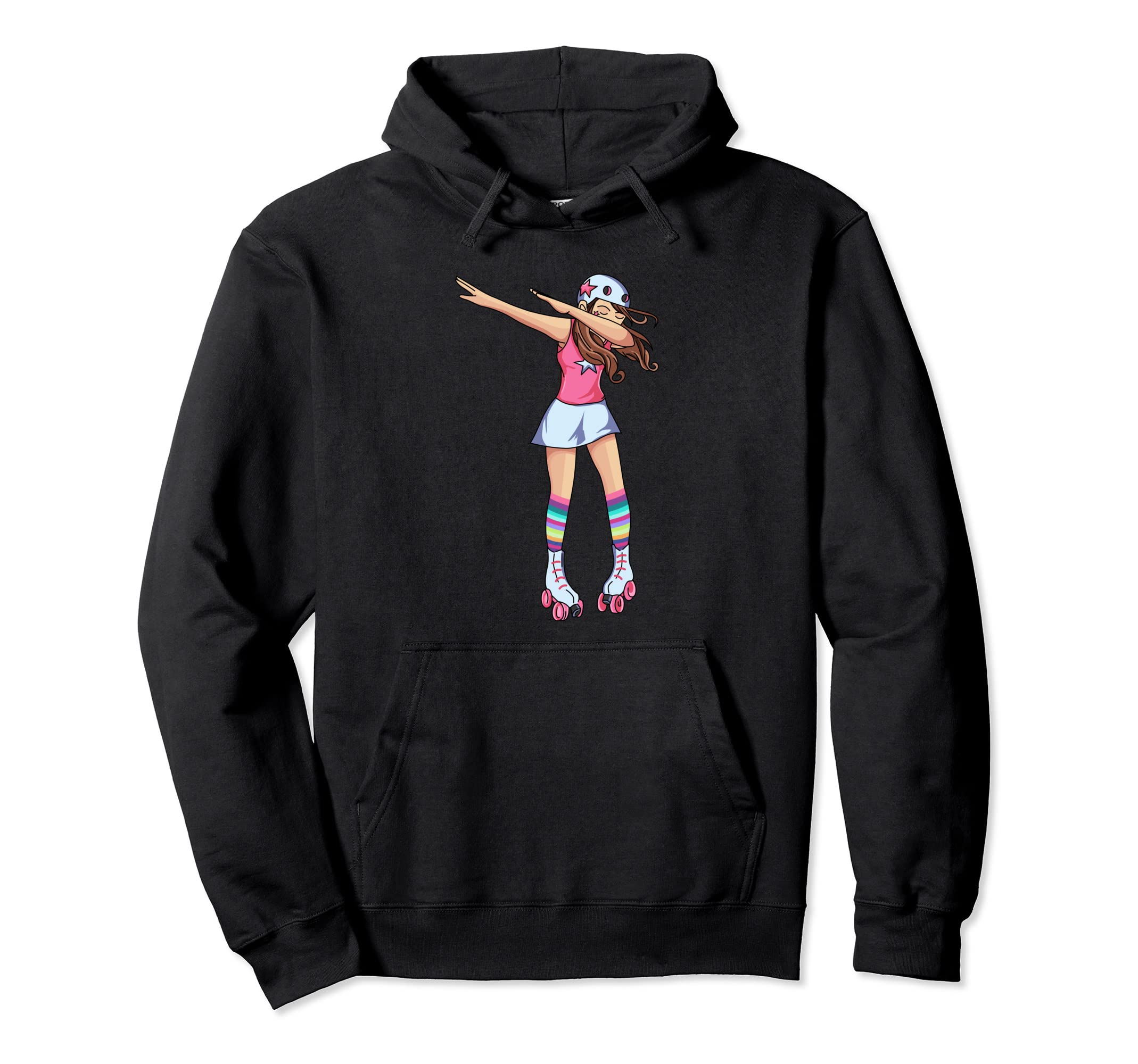 Dabbing Roller Skate Roller Skating Hoodie - Unique Graphic Unisex - T-Shirt, Sweatshirt, Hoodie