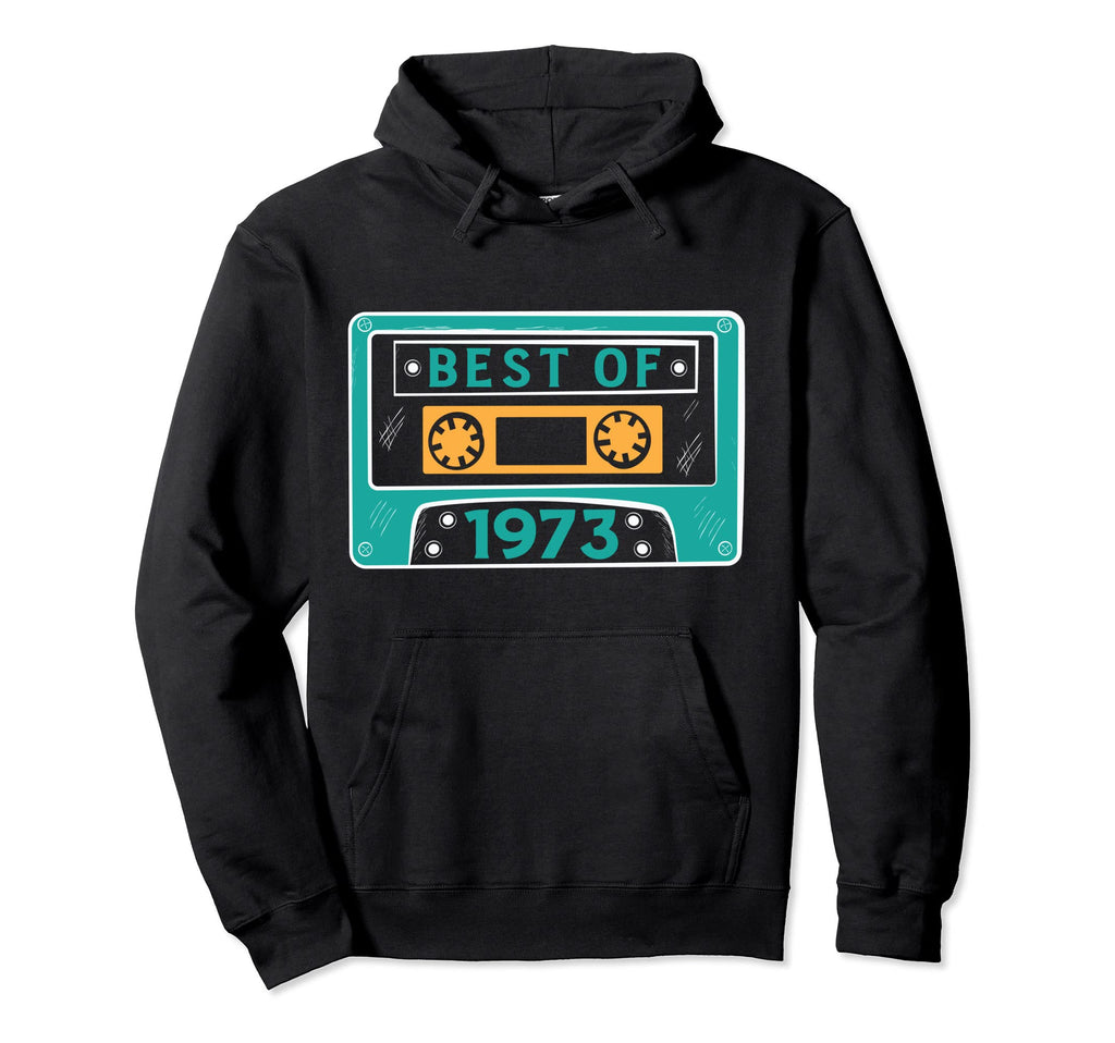 Best 1973 Cassette Tape 50 Years Old Hoodie - Custom Art Print Men Women - T-Shirt, Sweatshirt, Hoodie